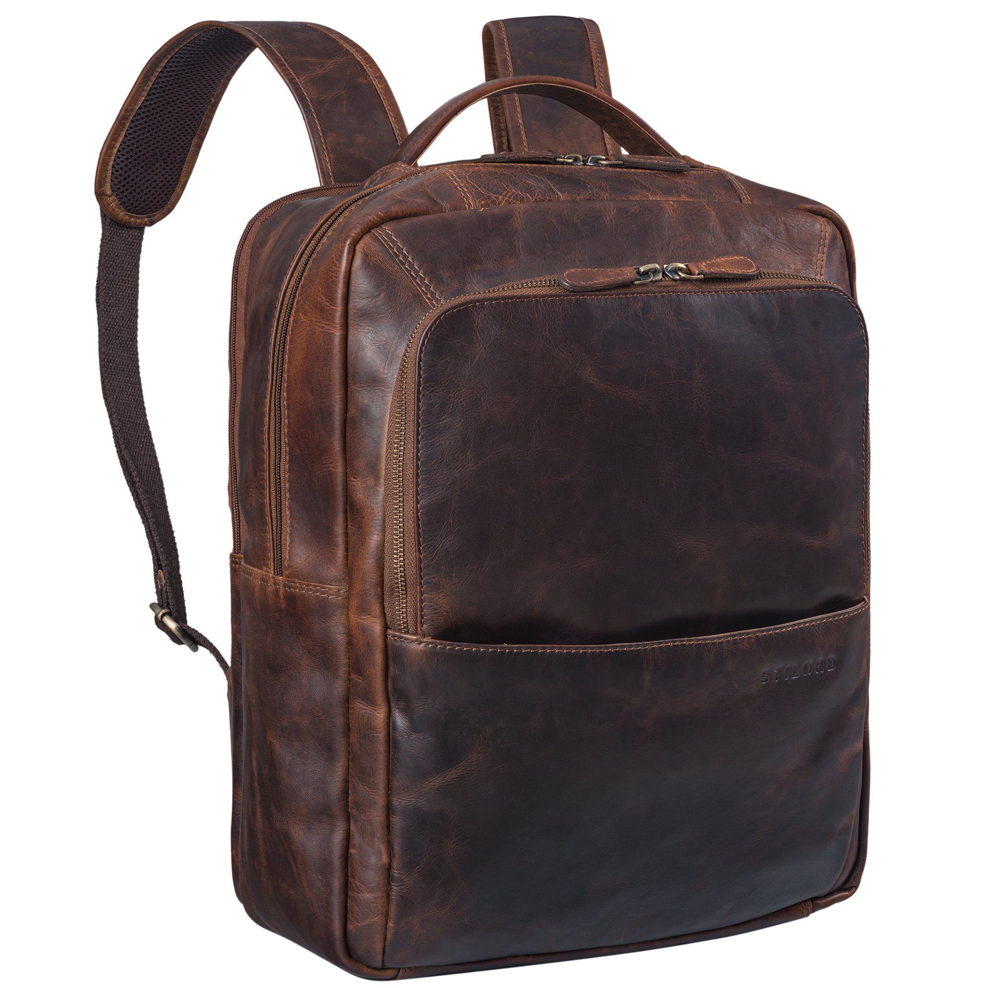 Notebookrucksack "Thomas" Leder Notebook Rucksack 17 Zoll