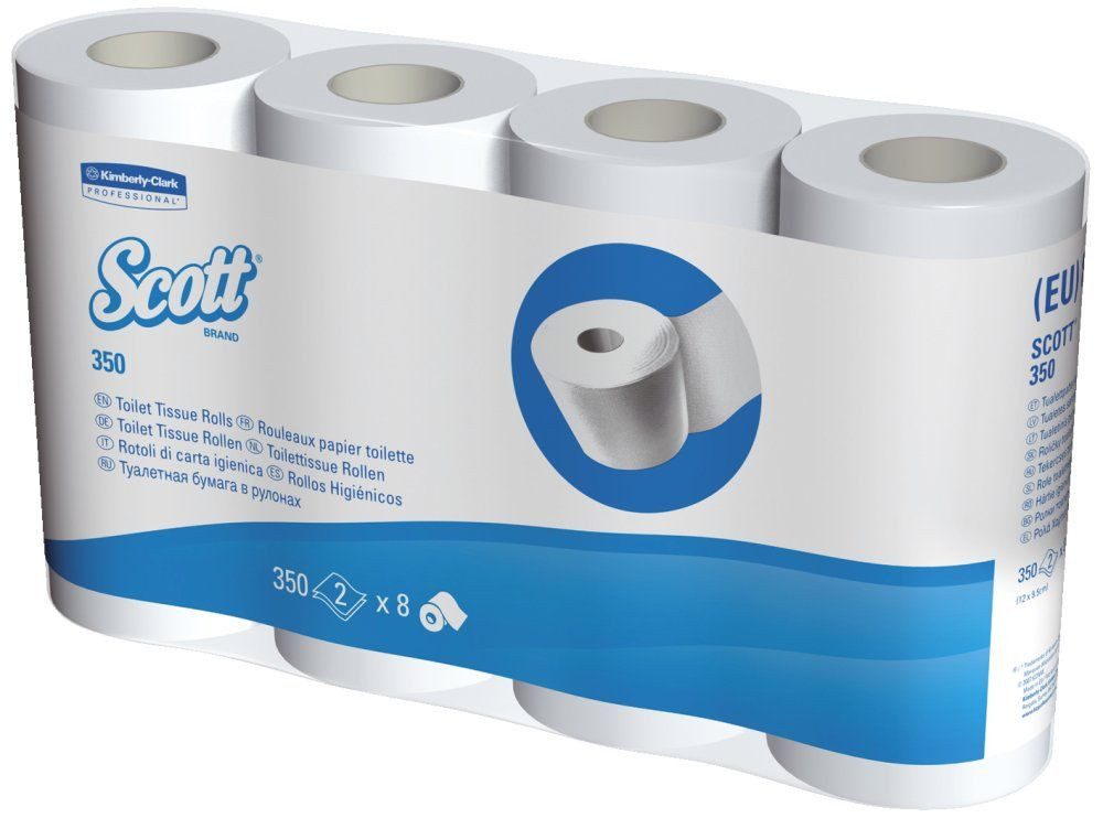 Scott Туалетная бумага Kleinrollen Toilet Tissue - 2-lagig Mikroprägung hochweiß Rolle mit 35
