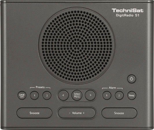 TechniSat Radiowecker DIGITRADIO 51 - Uhrenradio mit DAB+, Snooze-Funktion, dimmbares Display, Sleeptimer