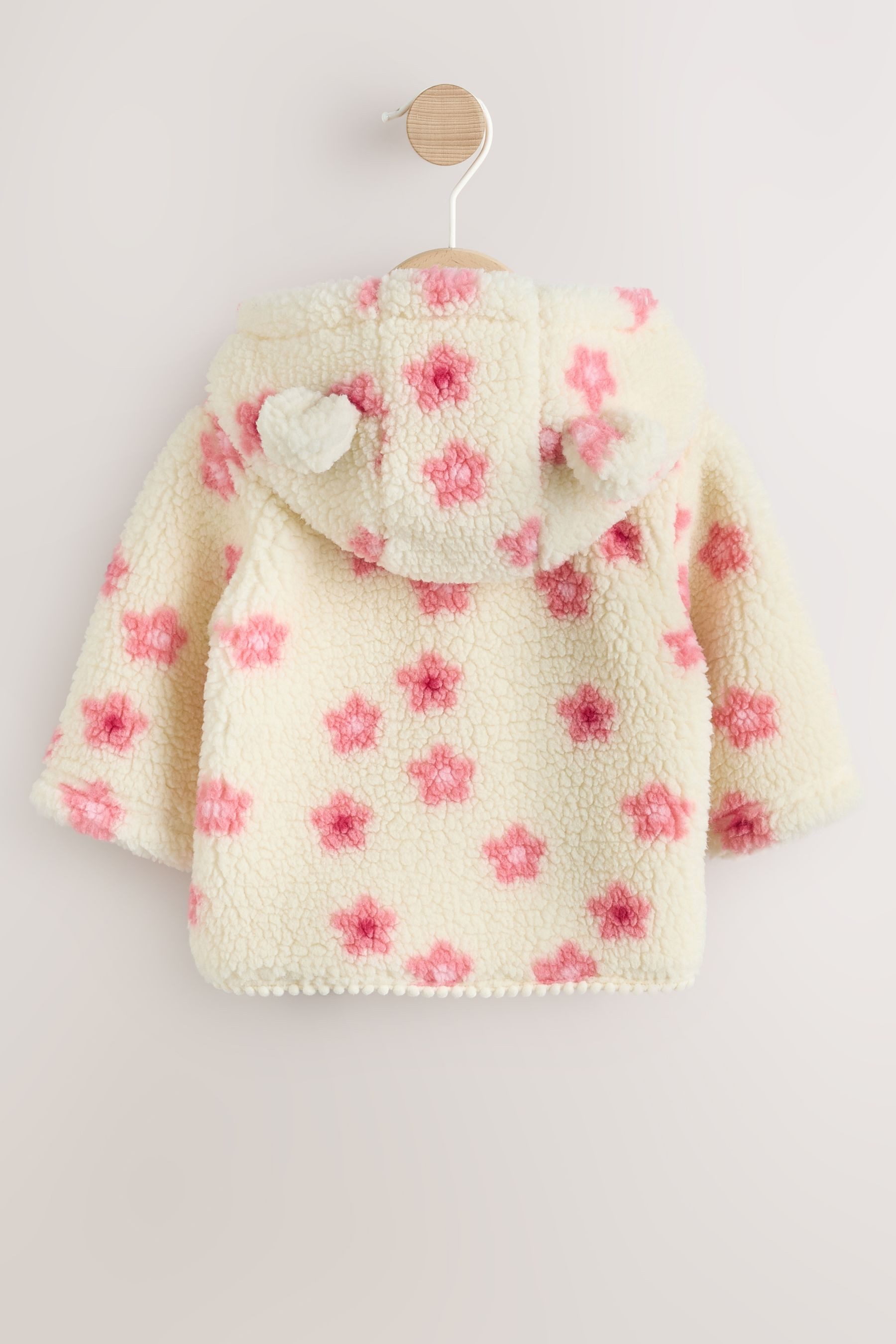 Next Kapuzenfleecejacke Baby Kapuzenjacke mit Borg (1-St) – Bild 4 von 5