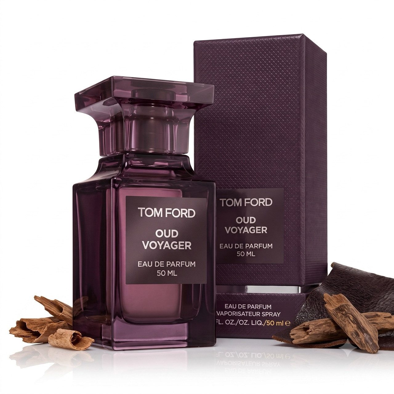 Tom Ford Eau de Parfum Oud Voyager 50 ml, holzig-floraler Private Blend Unisexduft, mit roter Pfingstrose, Geranium-Absolue und Oud