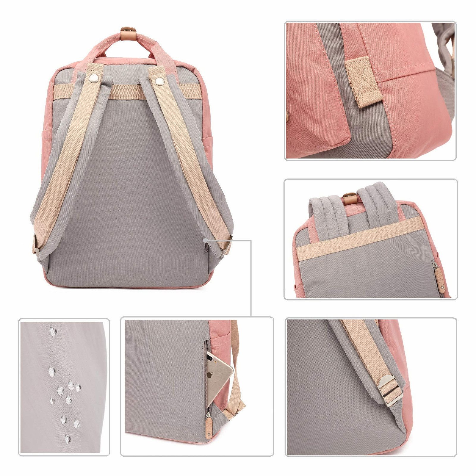 TAN.TOMI Schulrucksack Rucksack für Schule, Arbeit und Freizeit. Tagesrucksack für Teenager, Daypack Rucksack Damen Herren- Anti Diebstahl Tasche