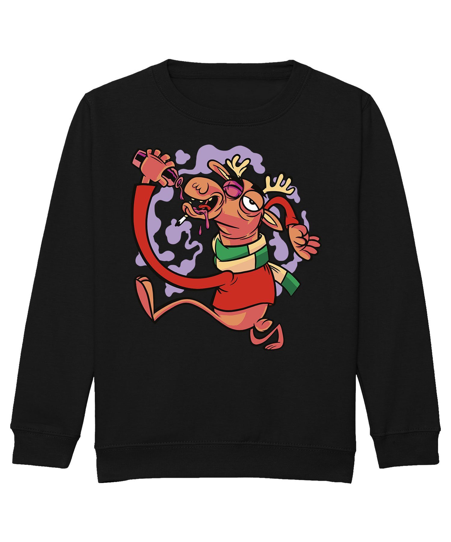 Sweatshirt Formatee Raudi Quattro Betrunken (1-tlg) Pullover Rentier Kinder Rudolph