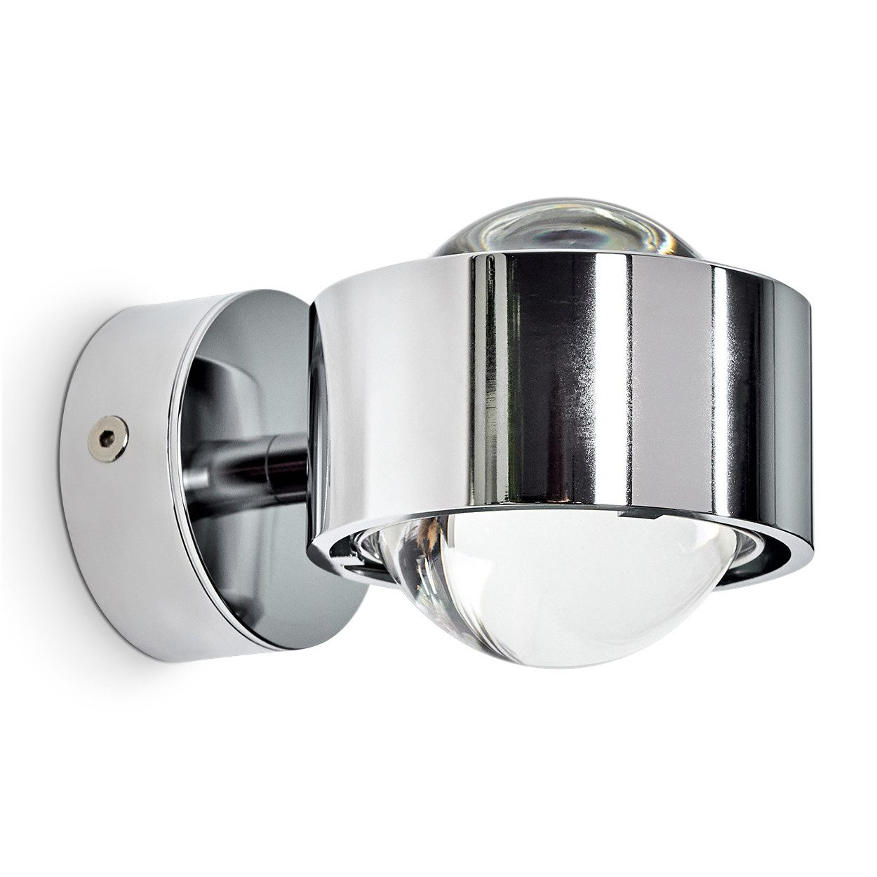 hofstein Wandleuchte »Osacca« Wandlampe geradlinig aus Metall mit Glas-Linsen in Chom, ohne Leuchtmittel, Zimmerlampe,Wohnzimmer, Esszimmer, Küche, Schlafzimmer, Lichtmustern