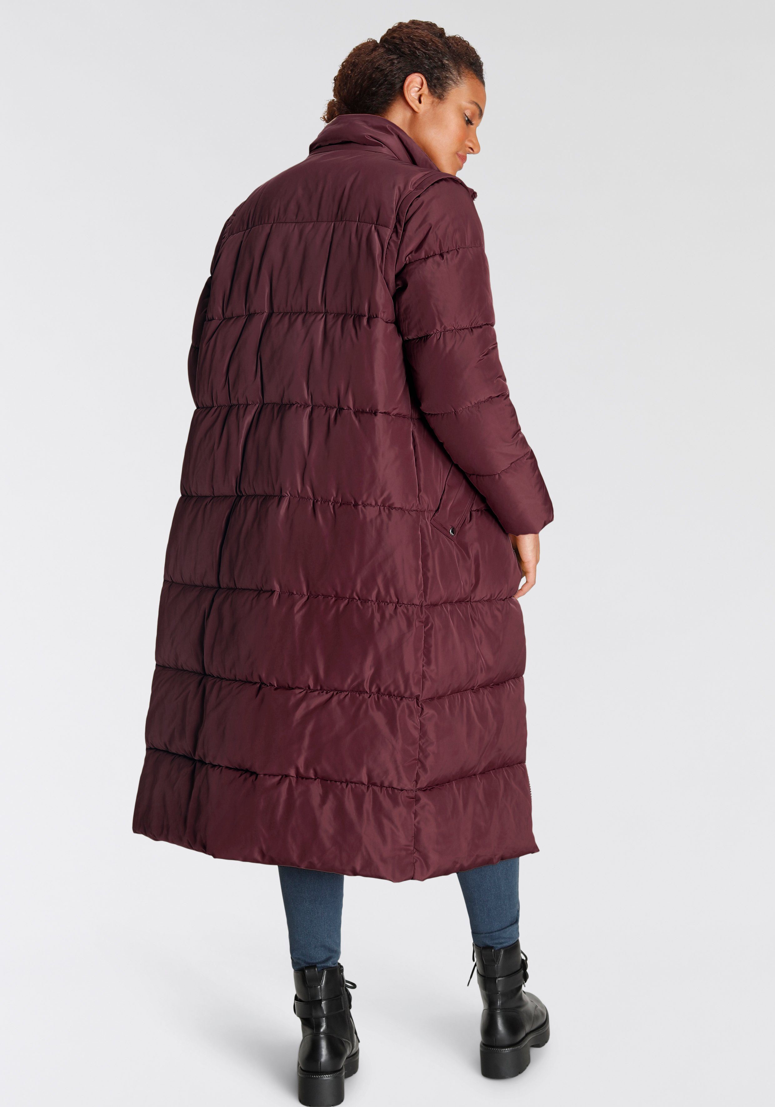 ONLY Steppmantel ONLIRINA X-LONG 2IN1 PUFFER OTW auch als Weste tragbar