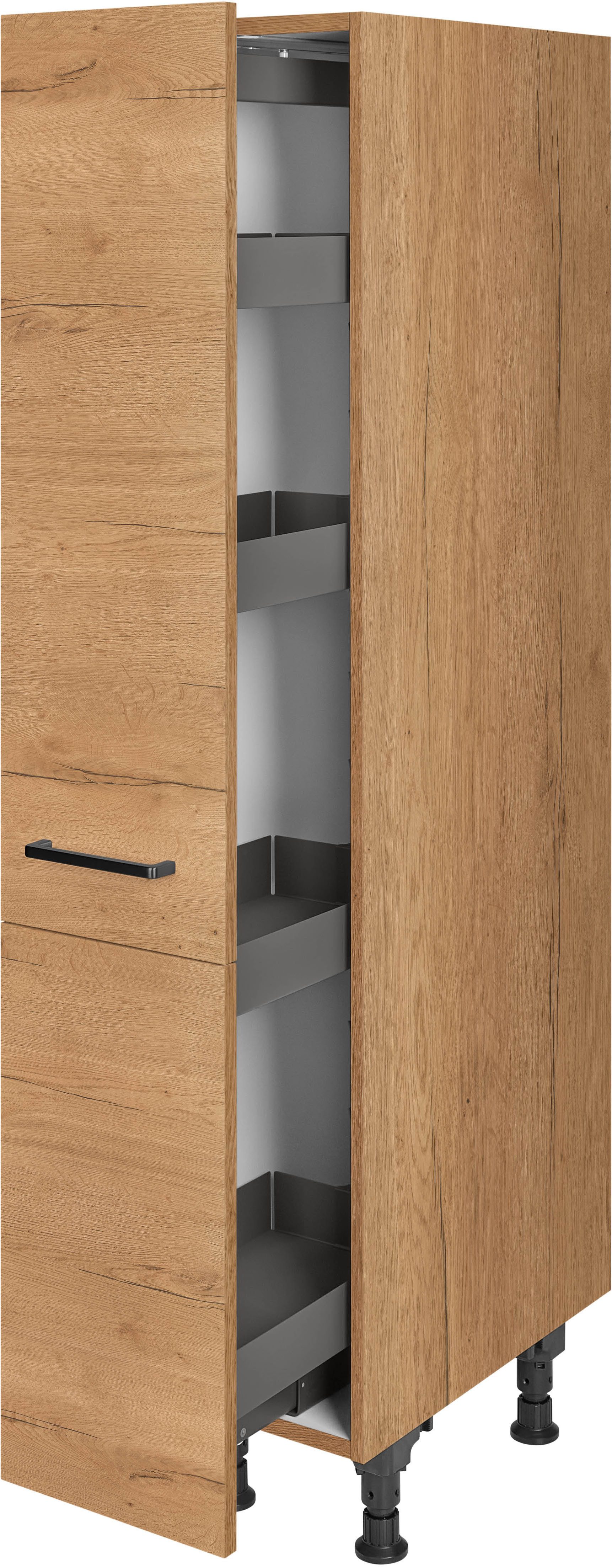 nobilia® Apothekerschrank "Structura", mit 4 Einhängekörben, Breite 30 cm, Höhe 167,8 cm, vormontiert, Ein- und Auszugsdämpfung SoftStoppPro
