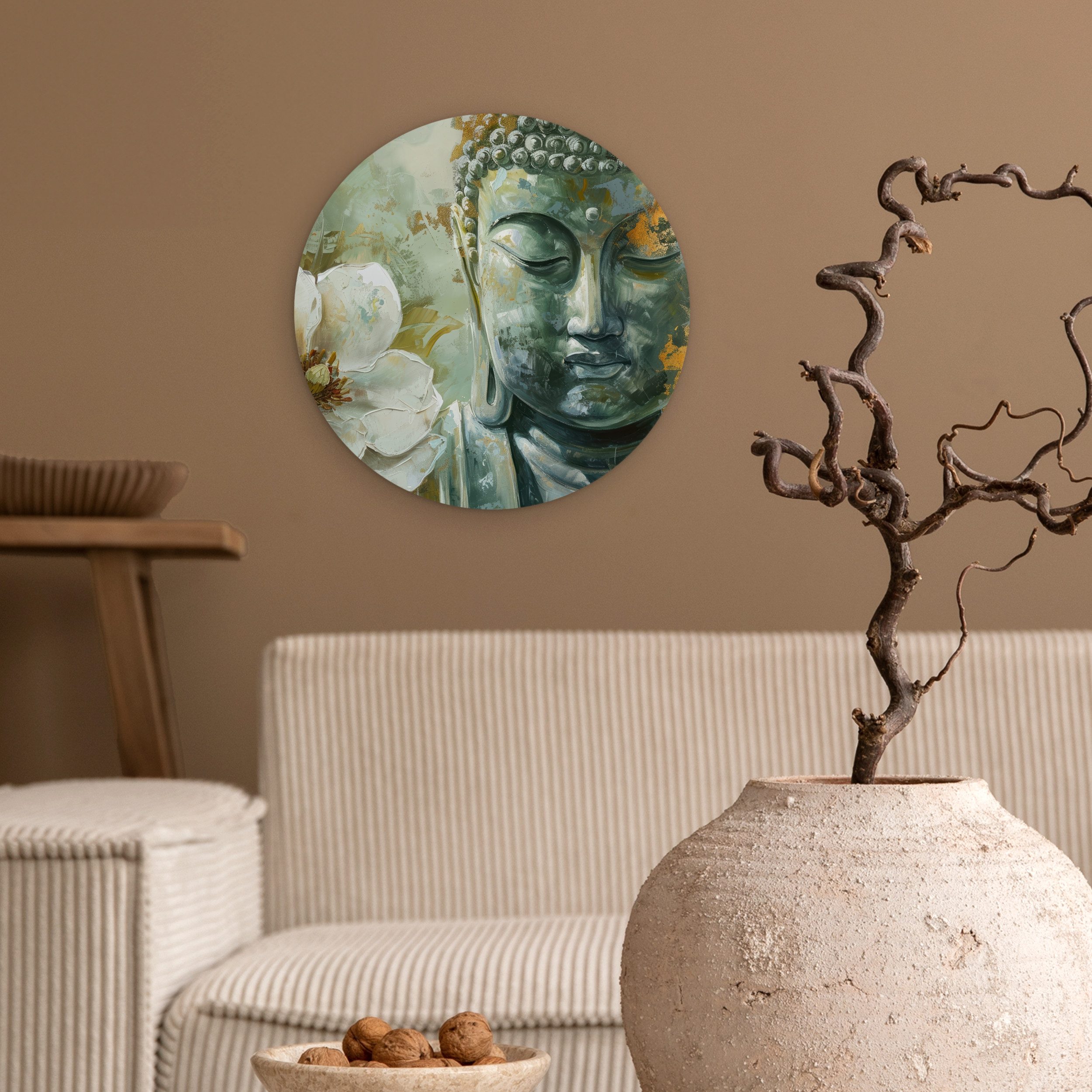 MuchoWow Gemälde Buddha - Grün - günstig online kaufen