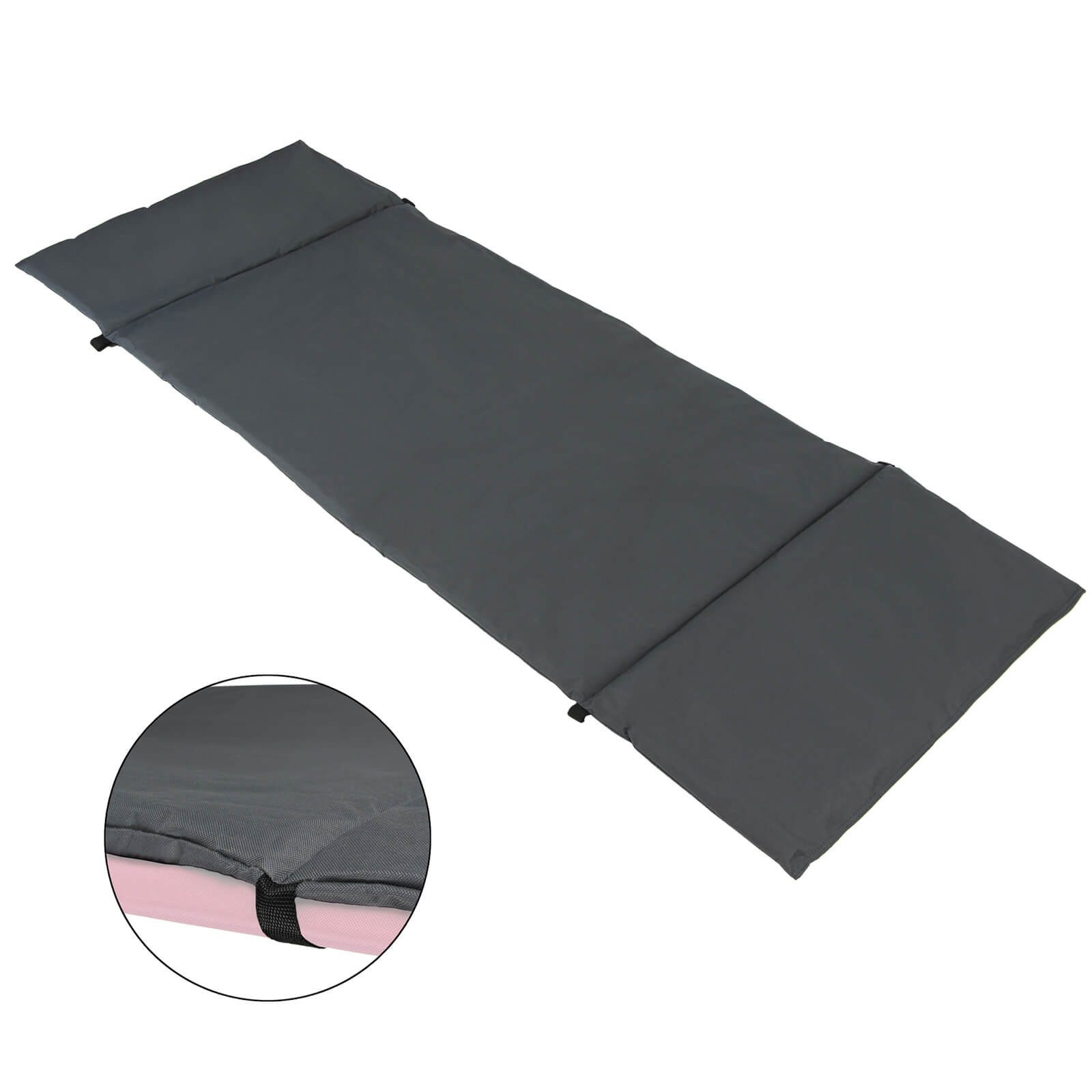 BB Sport Liegenauflage Universelle Feldbettauflage XXL 210 x 72 cm mit Befestigungsbändern