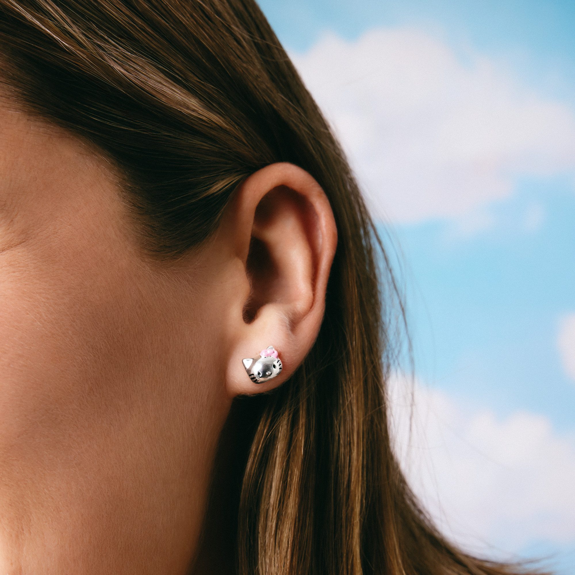 THOMAS SABO Paar Ohrstecker THOMAS SABO ♡ Hello Kitty Ohrstecker, Emaille