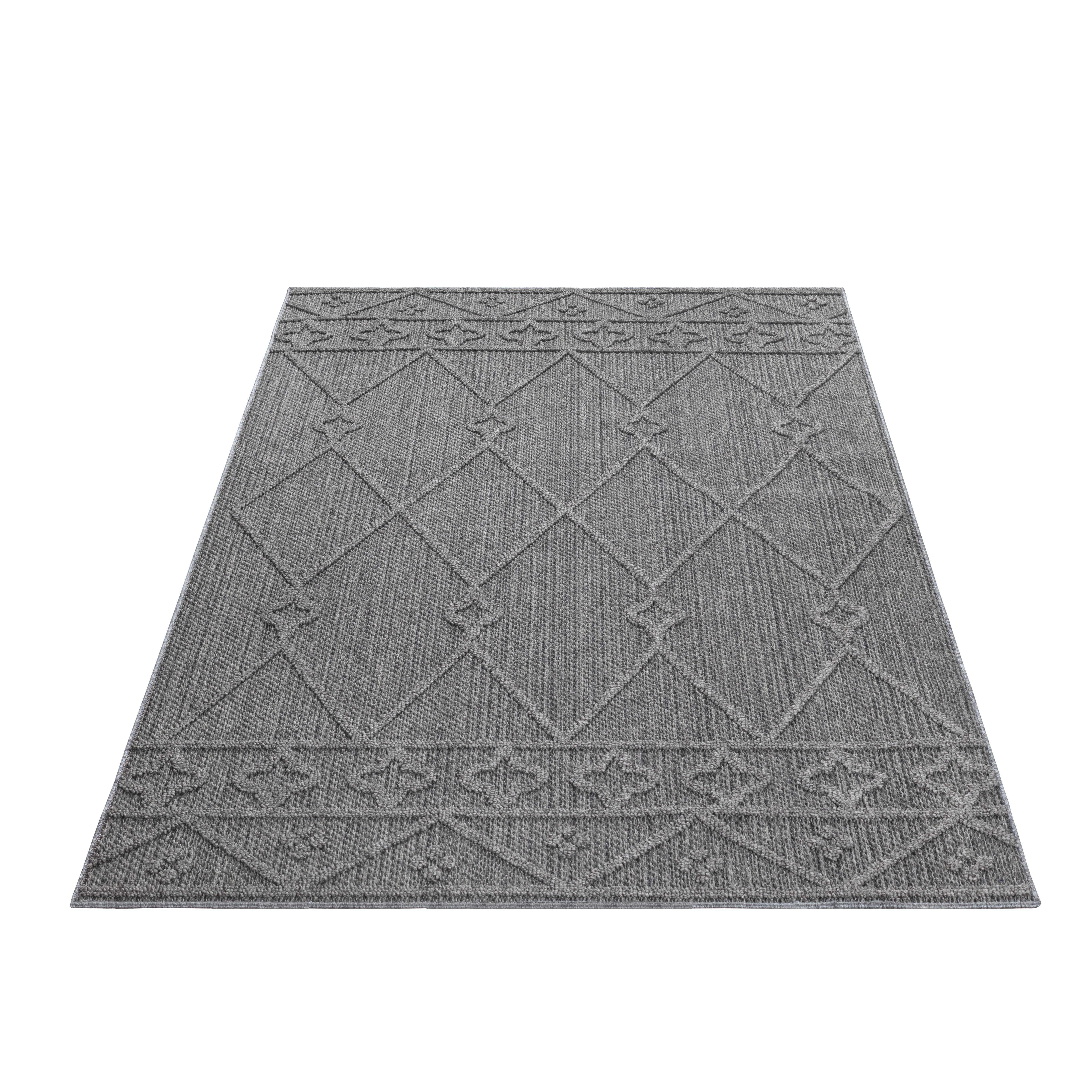 Outdoorteppich PATARA 4955, Ayyildiz Teppiche, rechteckig, Höhe: 8 mm, Pflegeleicht / Strapazierfähig / In- und Outdoor geeignet GREY