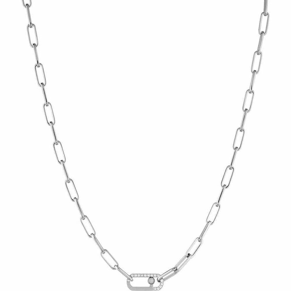 Liu Jo Kette mit Einhänger Elegante Halskette aus Stahl mit Kristallen Identity LJ1795