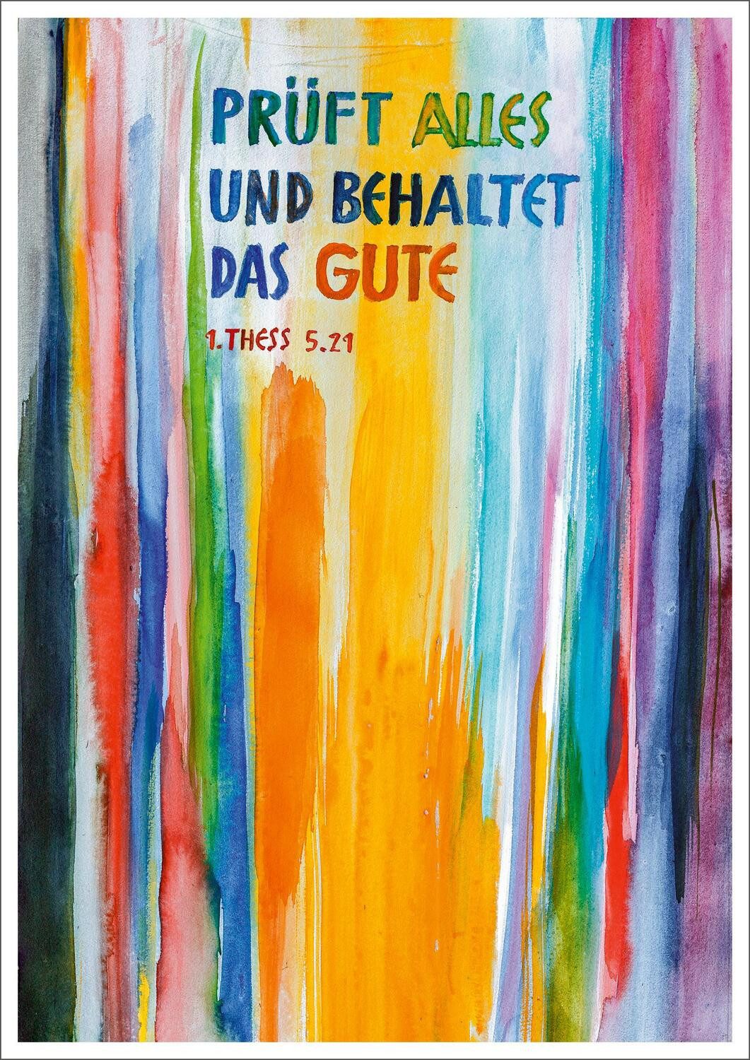 bene Poster Jahreslosung Felger 2025, Kunstdruck A4