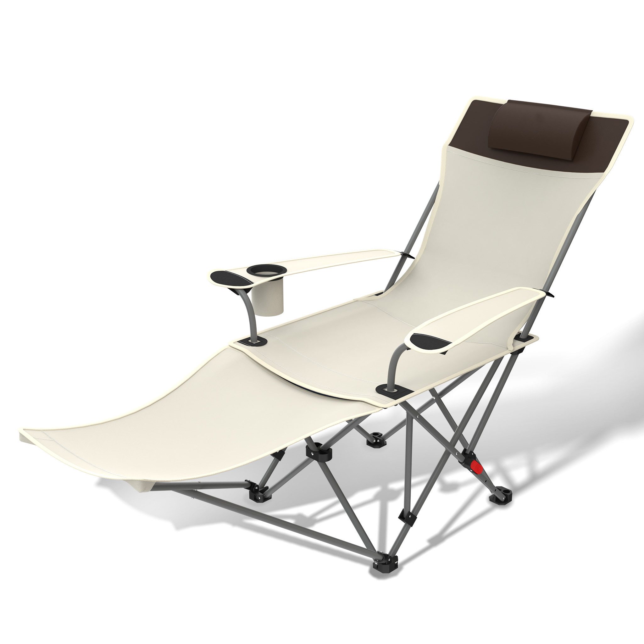 FIVMEN Campingstuhl Klappstühle Faltbar mit Verstellbarer Rückenlehne Strandstuhl, Liegestuhl Relaxsessel Klapphocker inkl. Tasche, für Garten Wandern