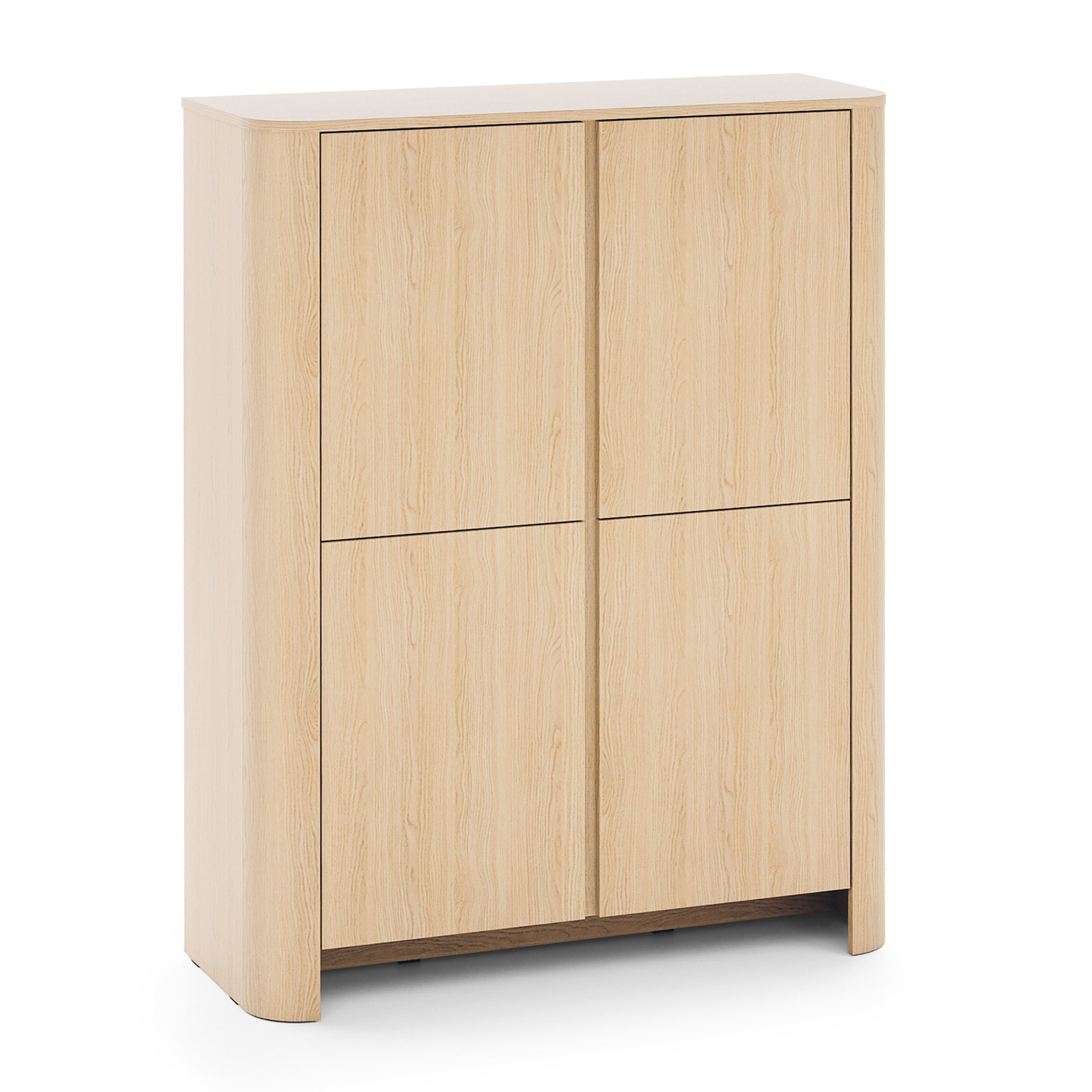 Kommode AVORIO 103 cm Sideboard mit 4 Türen Eichefarben