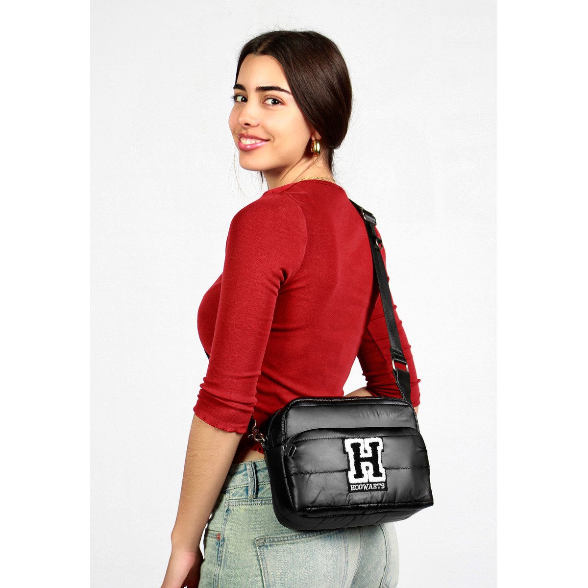 Warner Bros. Umhängetasche Harry Potter H-Padding IBiscuit Unisex Kinder, Handtasche, Shopper, Crossbody Bag, Schultertasche, Hobo Bag