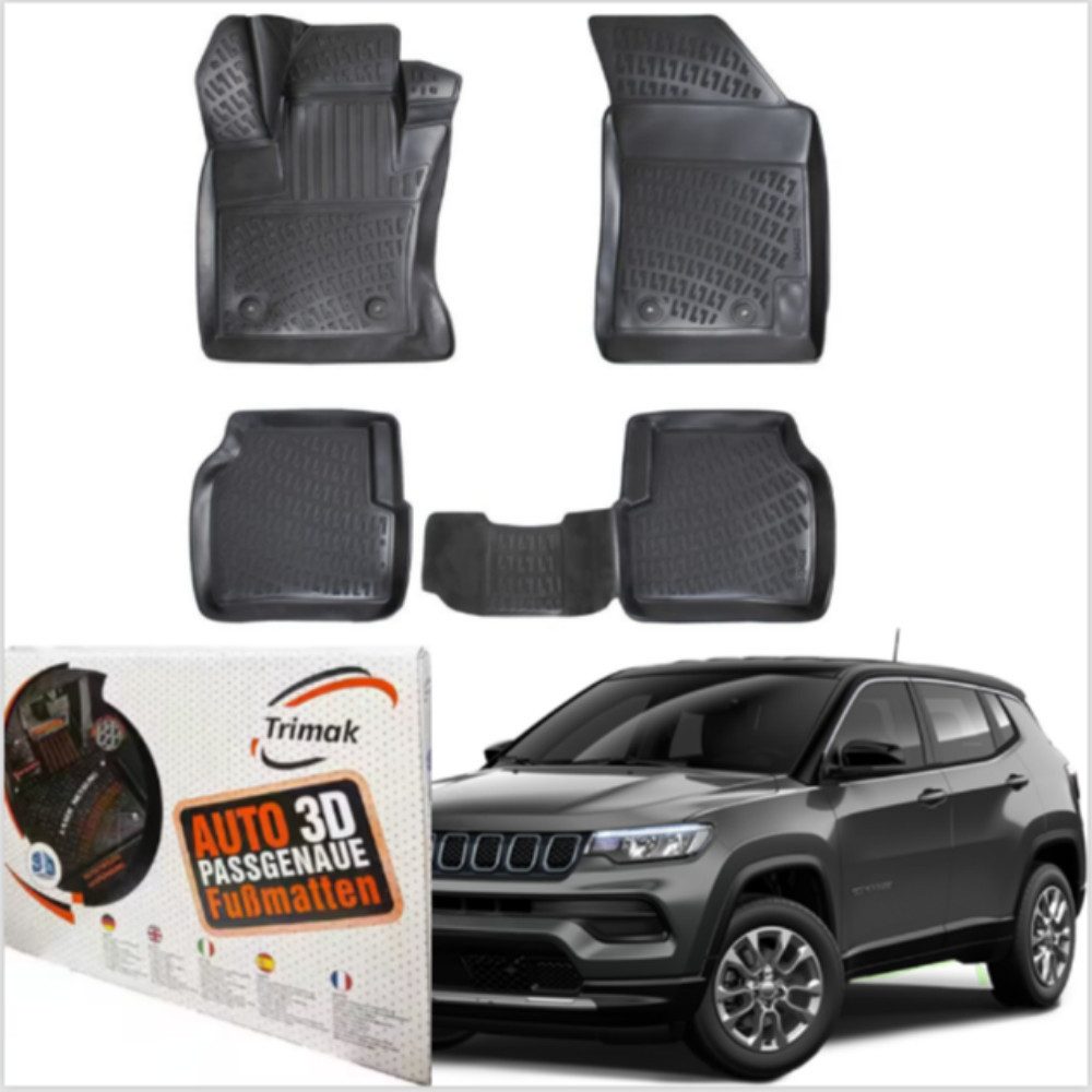 Passform-Fußmatten Oder Kofferraumwanne Oder Set kompatibel mit Jeep Compass