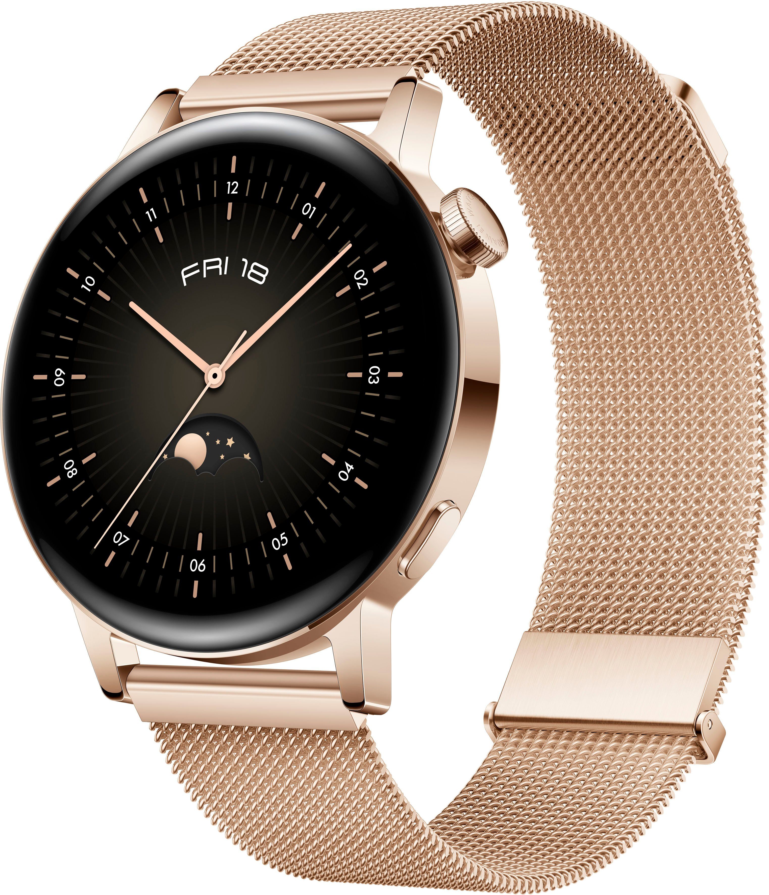 Huawei WATCH GT3 Smartwatch (3,35 cm/1,32 Zoll), 3 Jahre  Herstellergarantie, Beschleunigungssensor, Gyroskop, Umgebungslichtsensor,  Barometer, Thermometer | Smartwatches