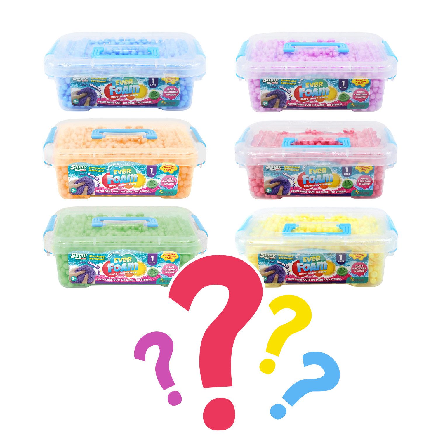 Slimy® Knete Ever Foam 1 Liter (1-tlg), Die ultimativ sensorische SLIMY Spielmasse, die niemals trocknet!