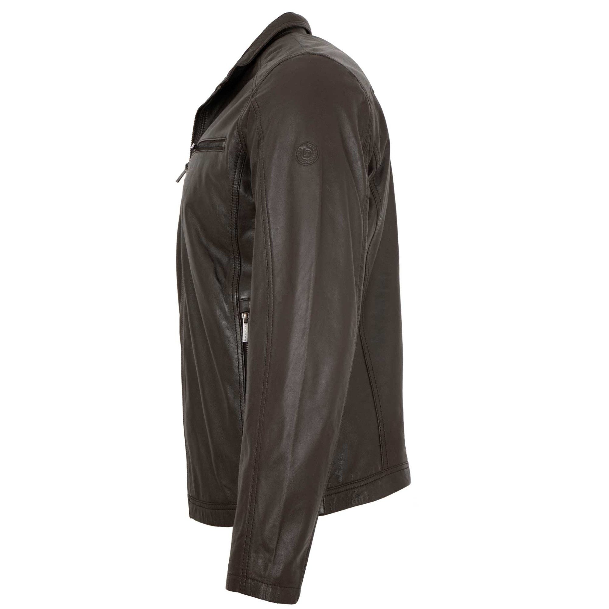bugatti Lederjacke BGT-022/M Bugatti - Herren Lederjacke Lammnappa dunkelbraun