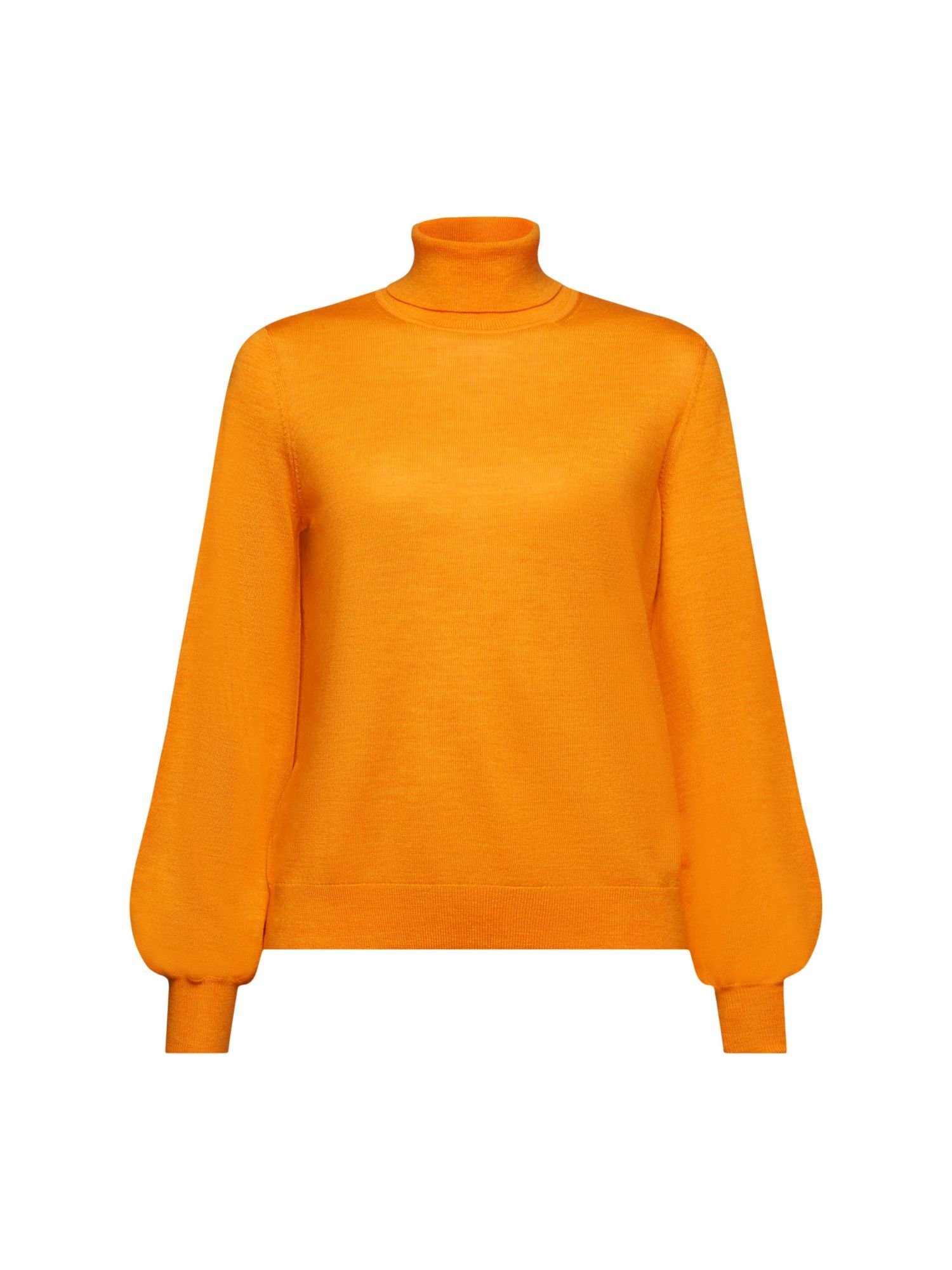 Esprit Rollkragenpullover Rollkragenpullover aus Wolle GOLDEN ORANGE | Rollkragenpullover