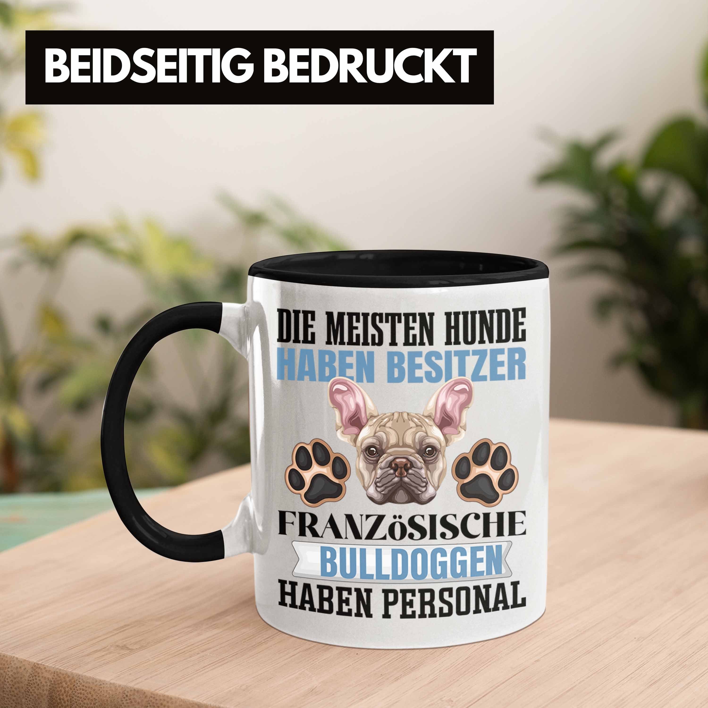 Trendation Spruch Geschenk Schwarz Besitzer Bulldogge Lustiger Französische Tasse Geschen Tasse