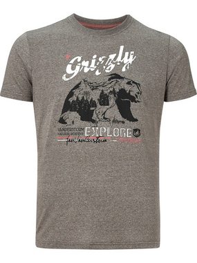 Jan Vanderstorm T-Shirt TAIT mit Grizzly-Print, Comfort Fit