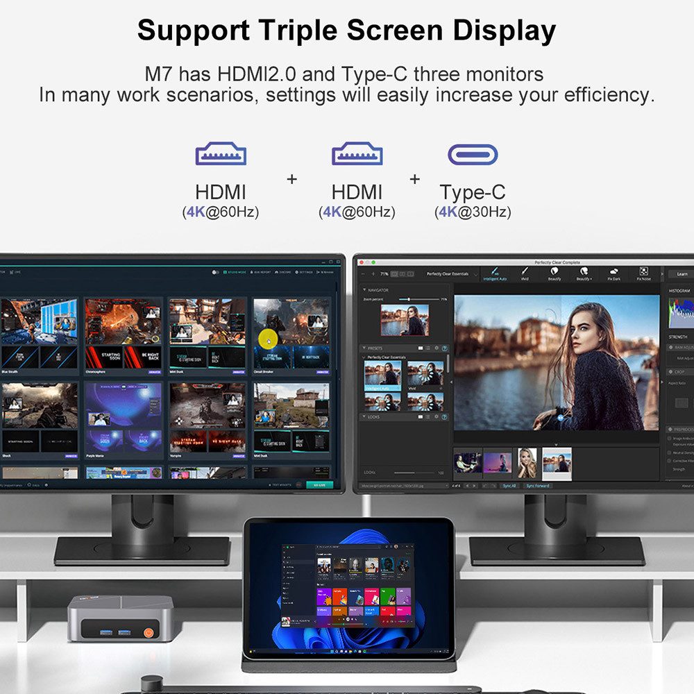 Ninkear M7 AMD Ryzen 5 7430U 6 Cores Max 4.3GHz Mini-PC (AMD Core 6, 16 GB RAM, 512 GB SSD)