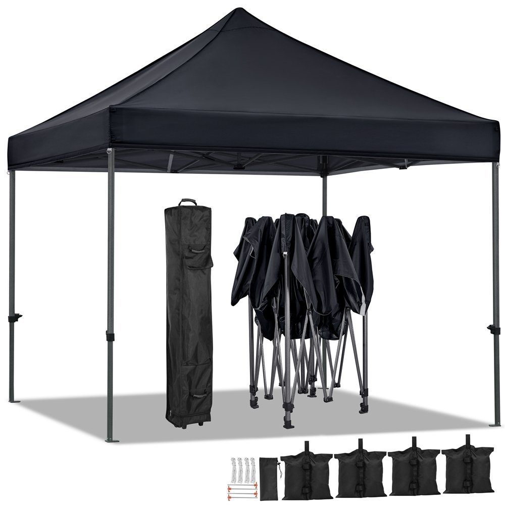 Yaheetech Faltpavillon, 3x3m Pavillon inkl. Tasche mit Rollen