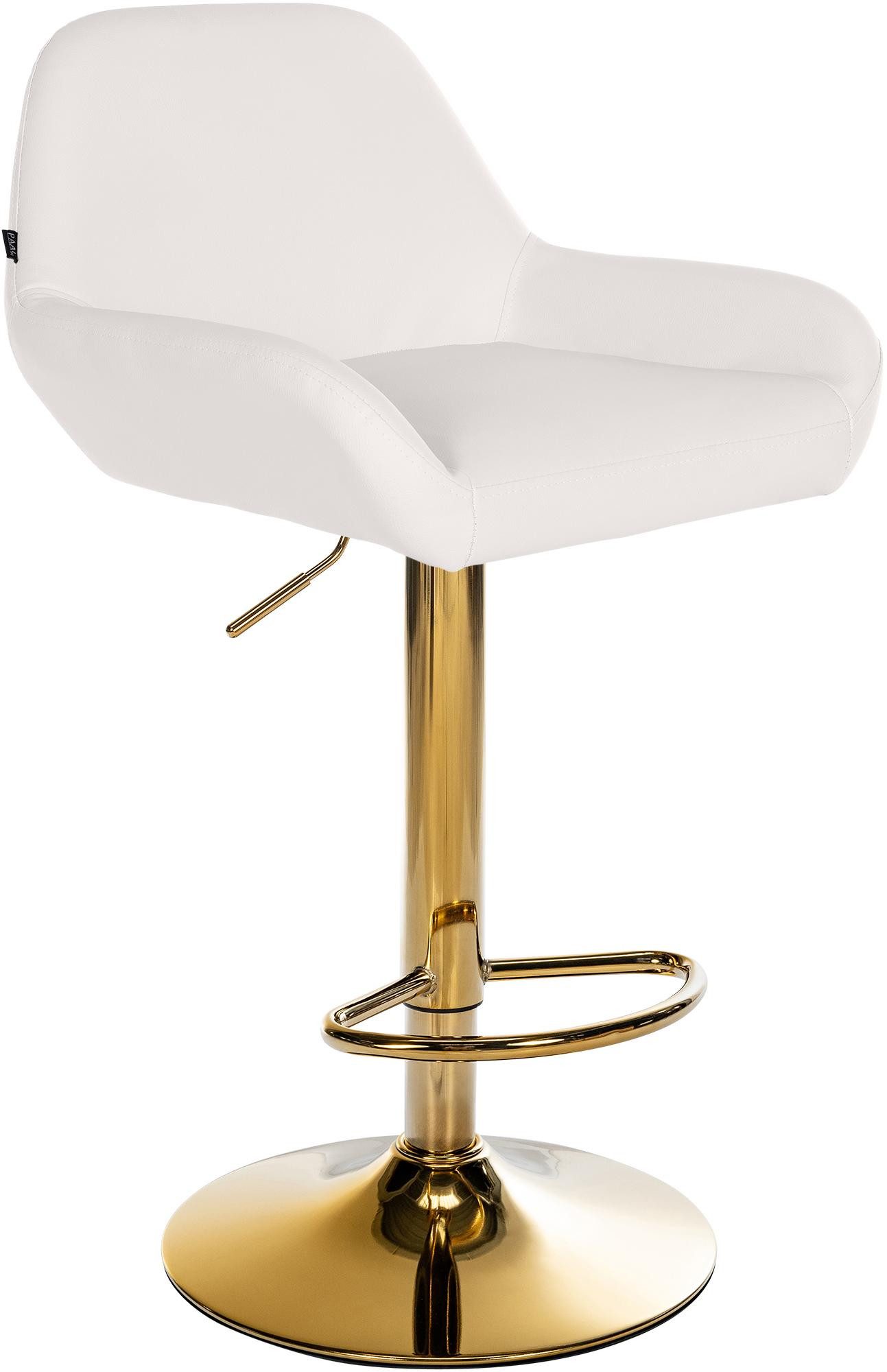 CLP Barhocker Braga, Kunstleder-Bezug, Gold-Optik, höhenverstellbar günstig online kaufen