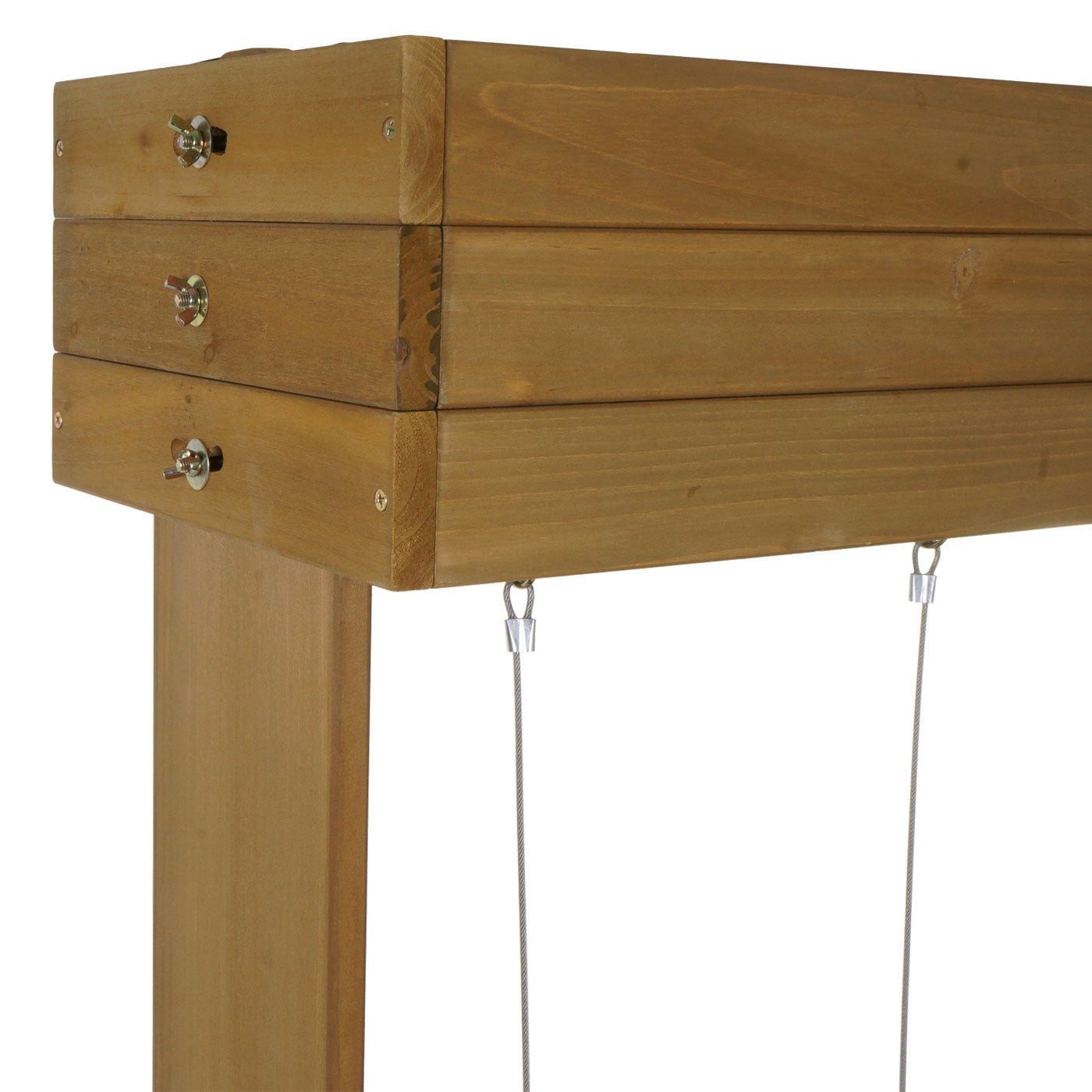 PROREGAL® Hochbeet 145x85x50cm Pflanzkasten Rankhilfe Pflanzkübel Braun Outdoor Holz