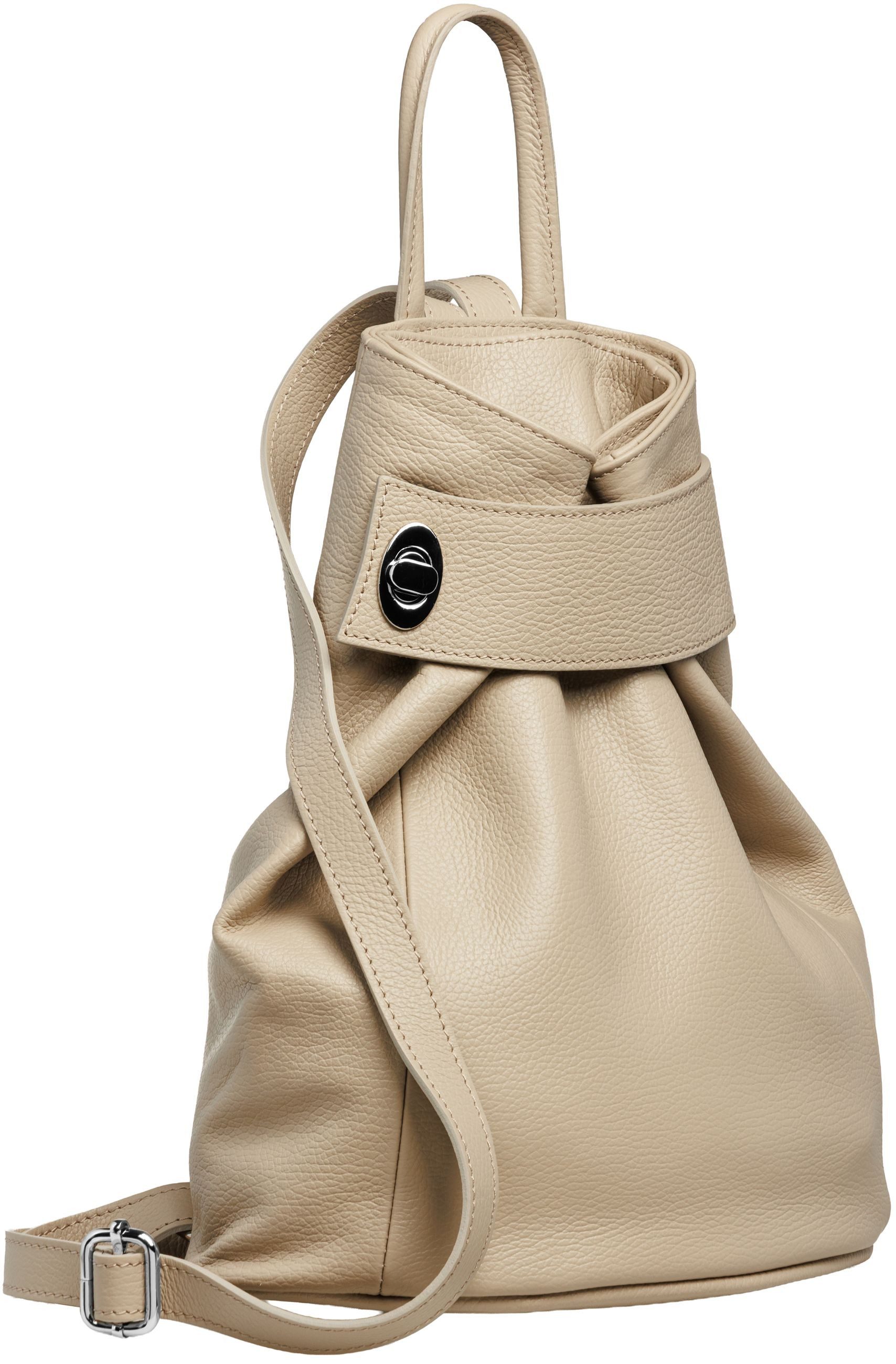 Caspar Cityrucksack Mittelgroßer Damen Rucksack aus Leder - CLASSIC LINE - Modell No.789