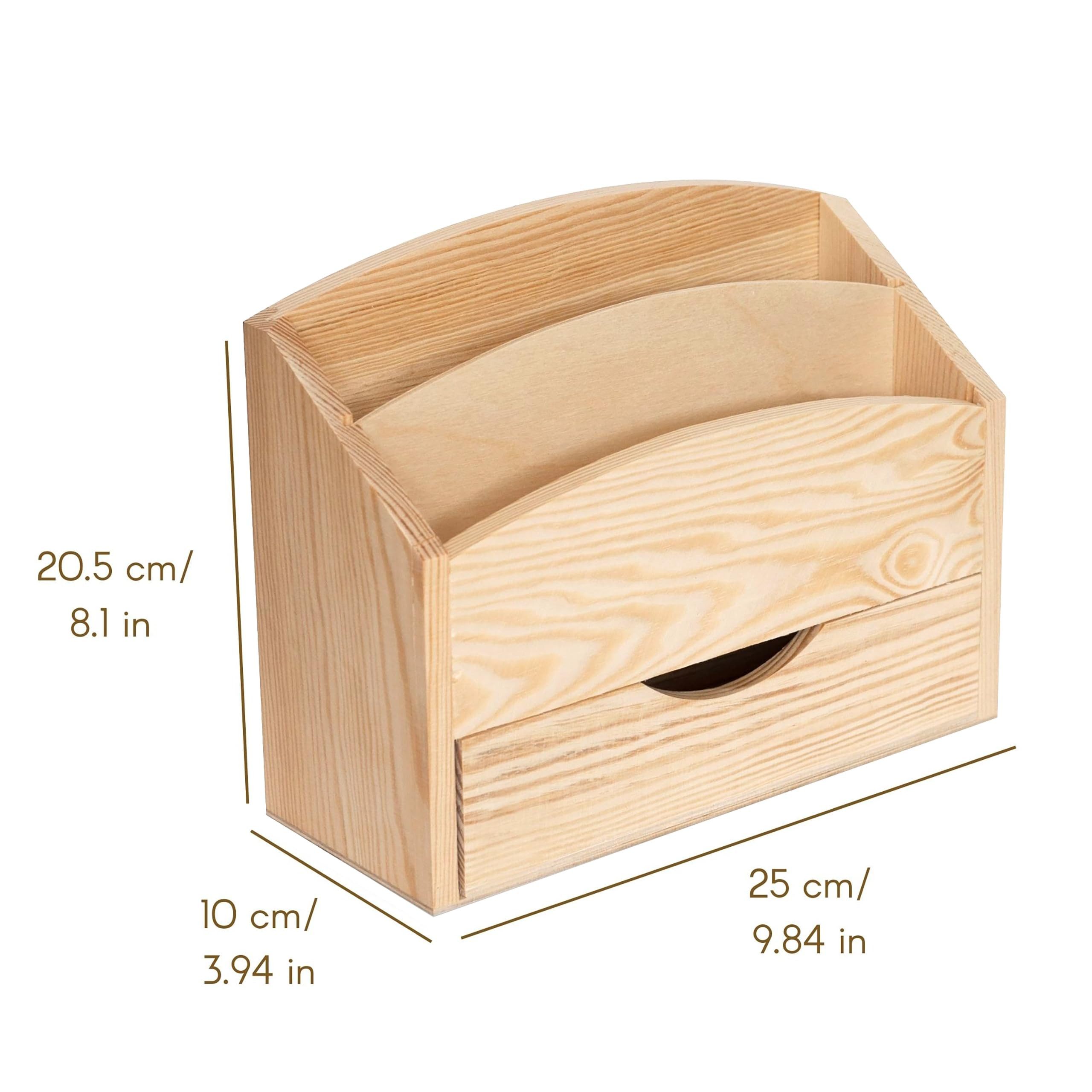 Creative Deco Schubladenbox Schreibtisch Organizer 2 Fächer mit Schublade