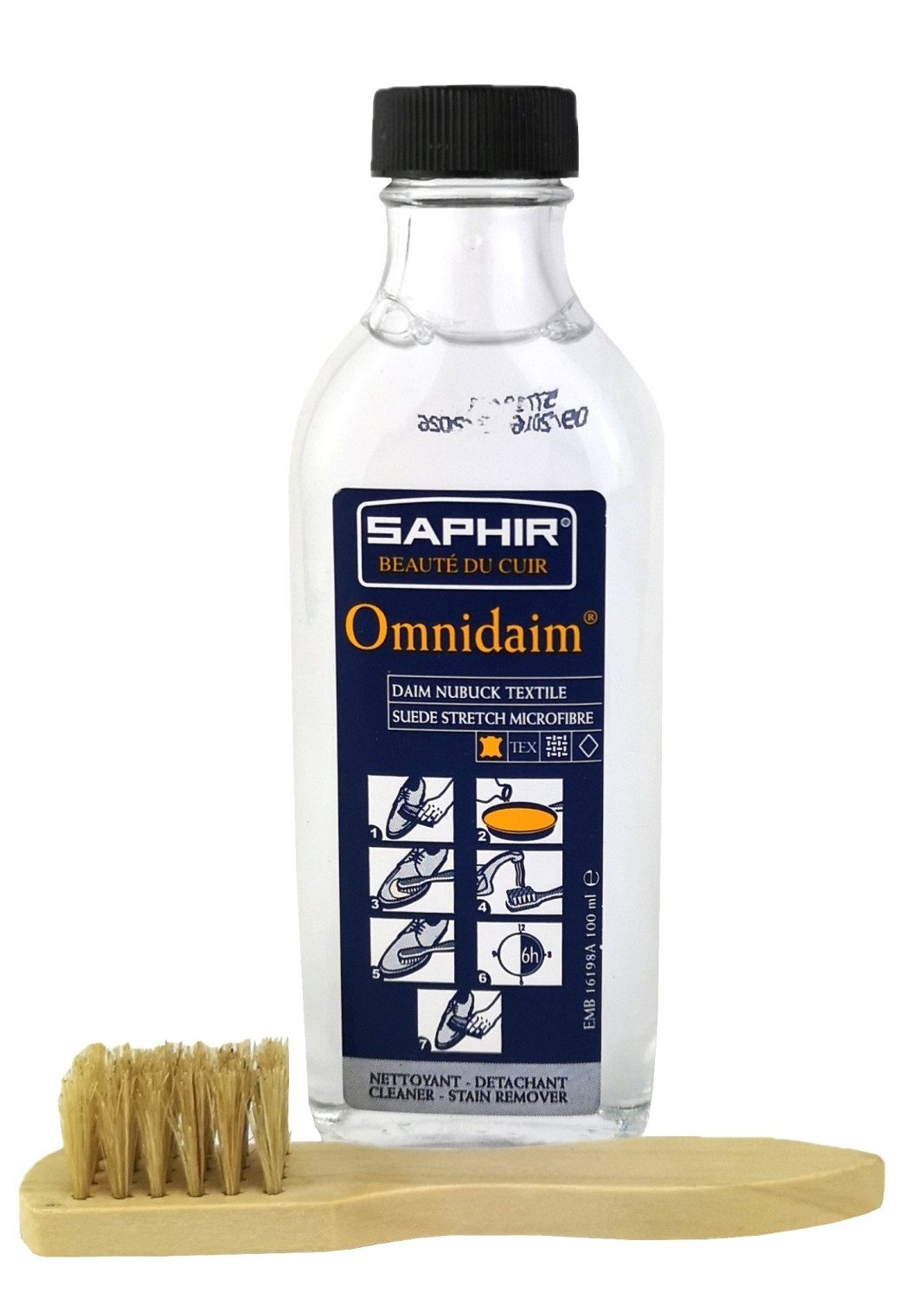 SAPHIR Omnidaim Reiniger Wildleder, Nubuk Textilien 100ml Schuhreiniger