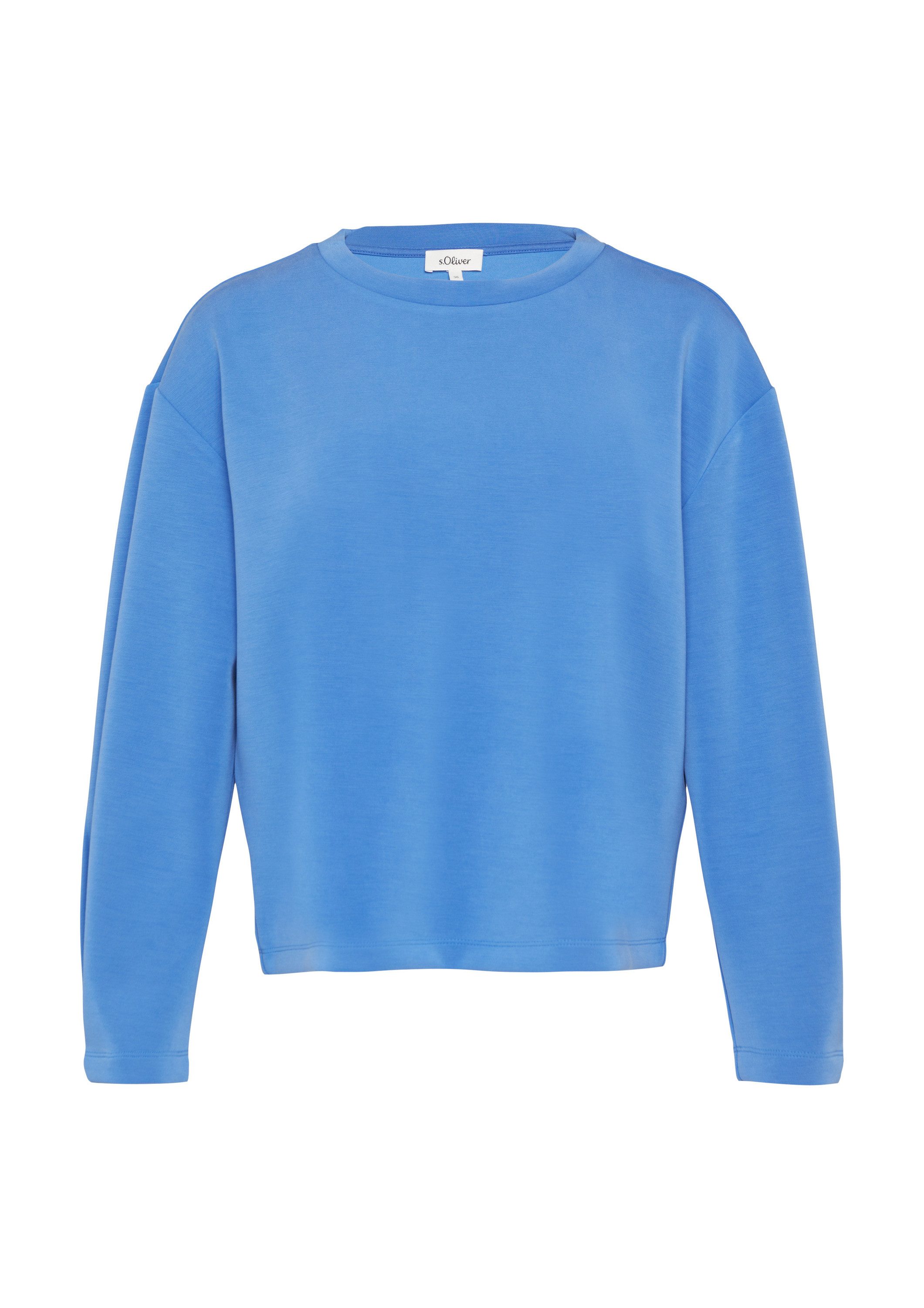 s.Oliver Sweatshirt Sweatshirt Scuba-Sweatshirt aus Modalmix mit Faltendeta günstig online kaufen