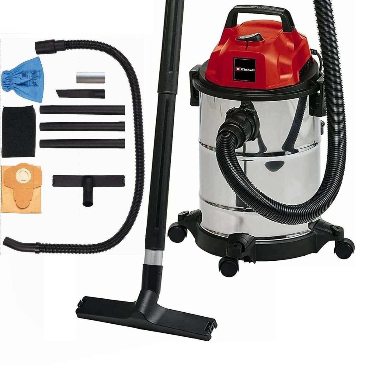 Einhell Nass-Trocken-Sauger Nass-Trockensauger TC-VC 1820 S (1250 Watt, Edelstahlbehälter 20l