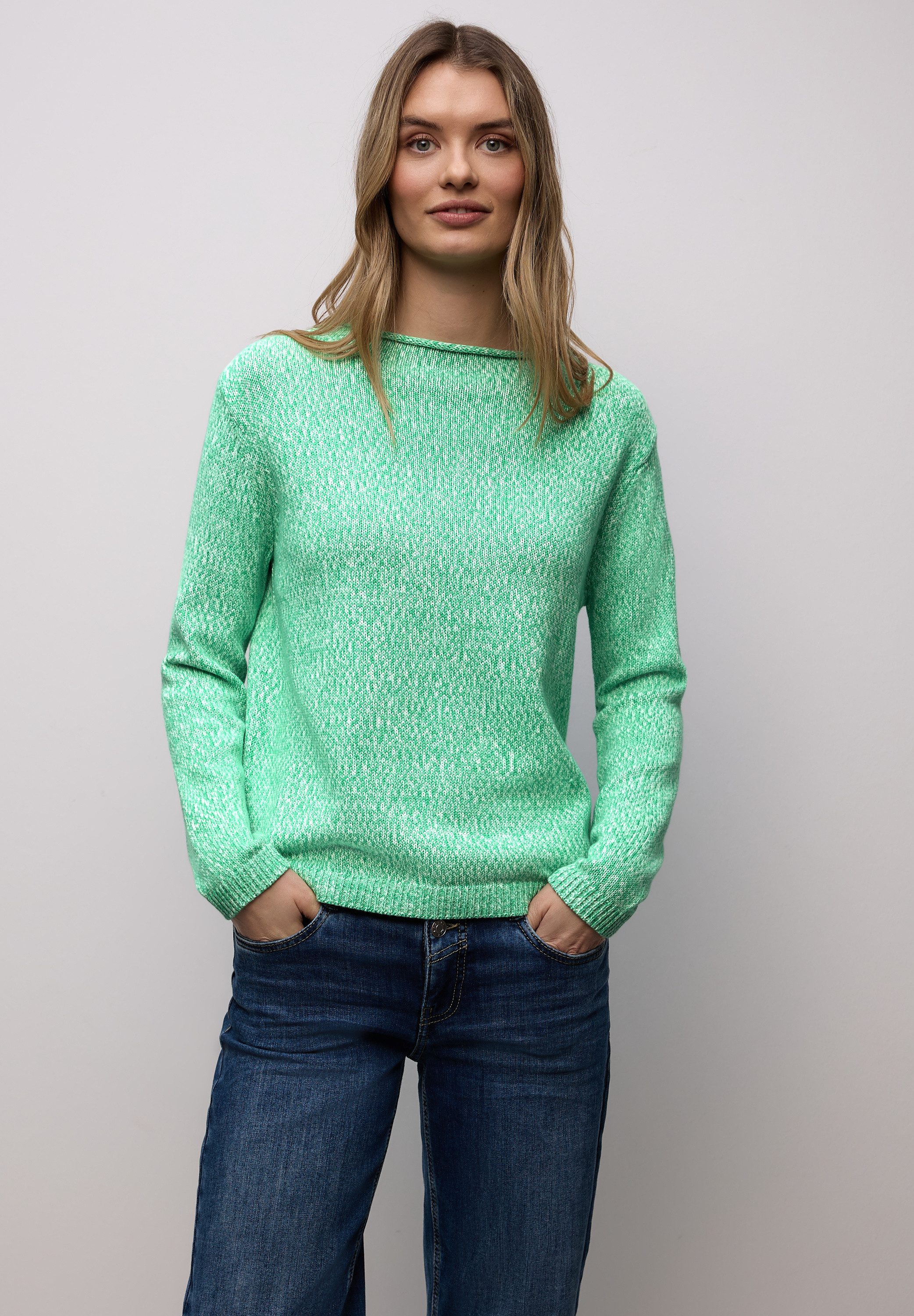 STREET ONE Strickpullover aus reiner Baumwolle