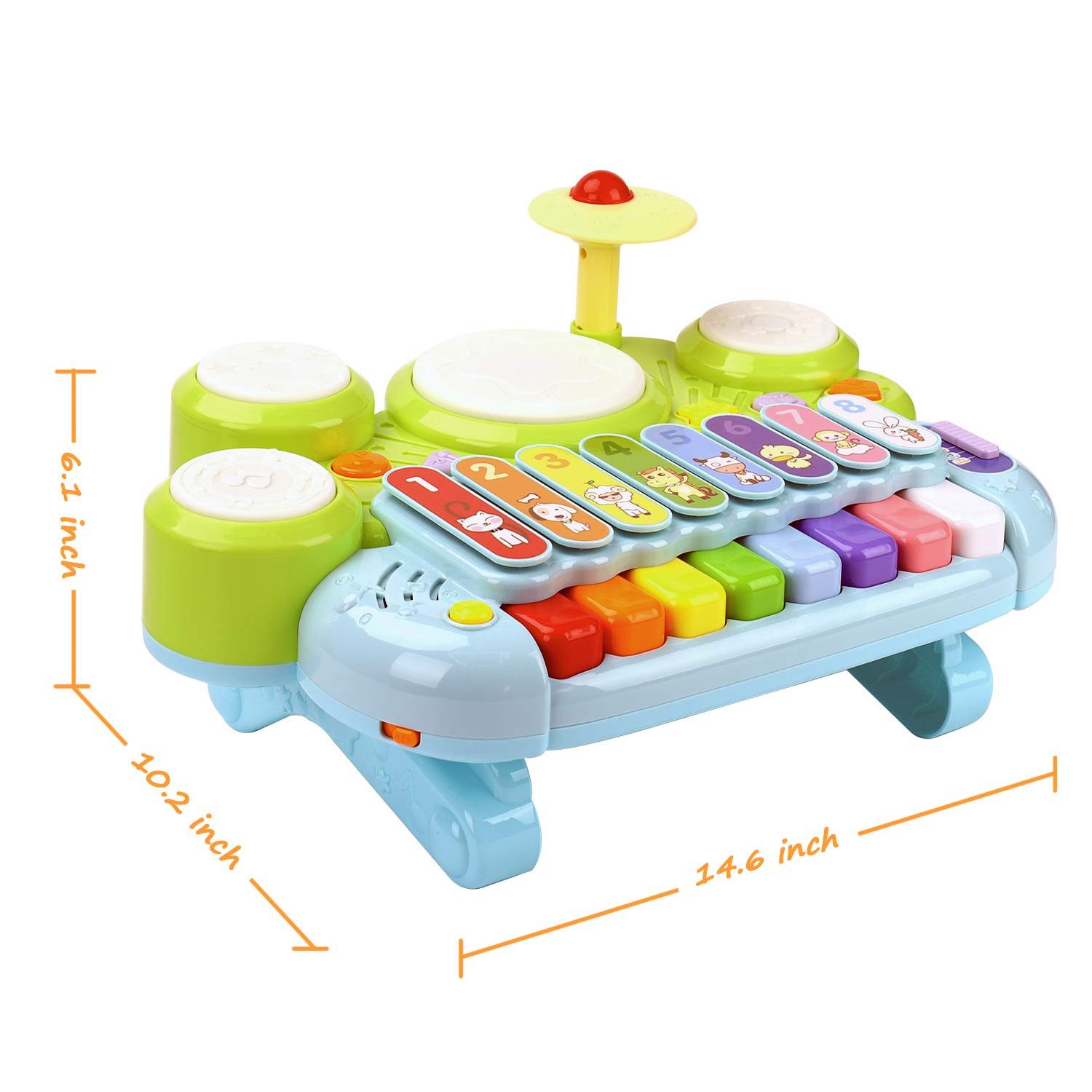 CLTYQ Lernspielzeug 3-in-1-Set mit Klavier, Keyboard und Xylophon, Montessori-Spielzeug, Musikinstrumente zum Lernen und Entwickeln, leuchtendes Spielzeug – Bild 5 von 5