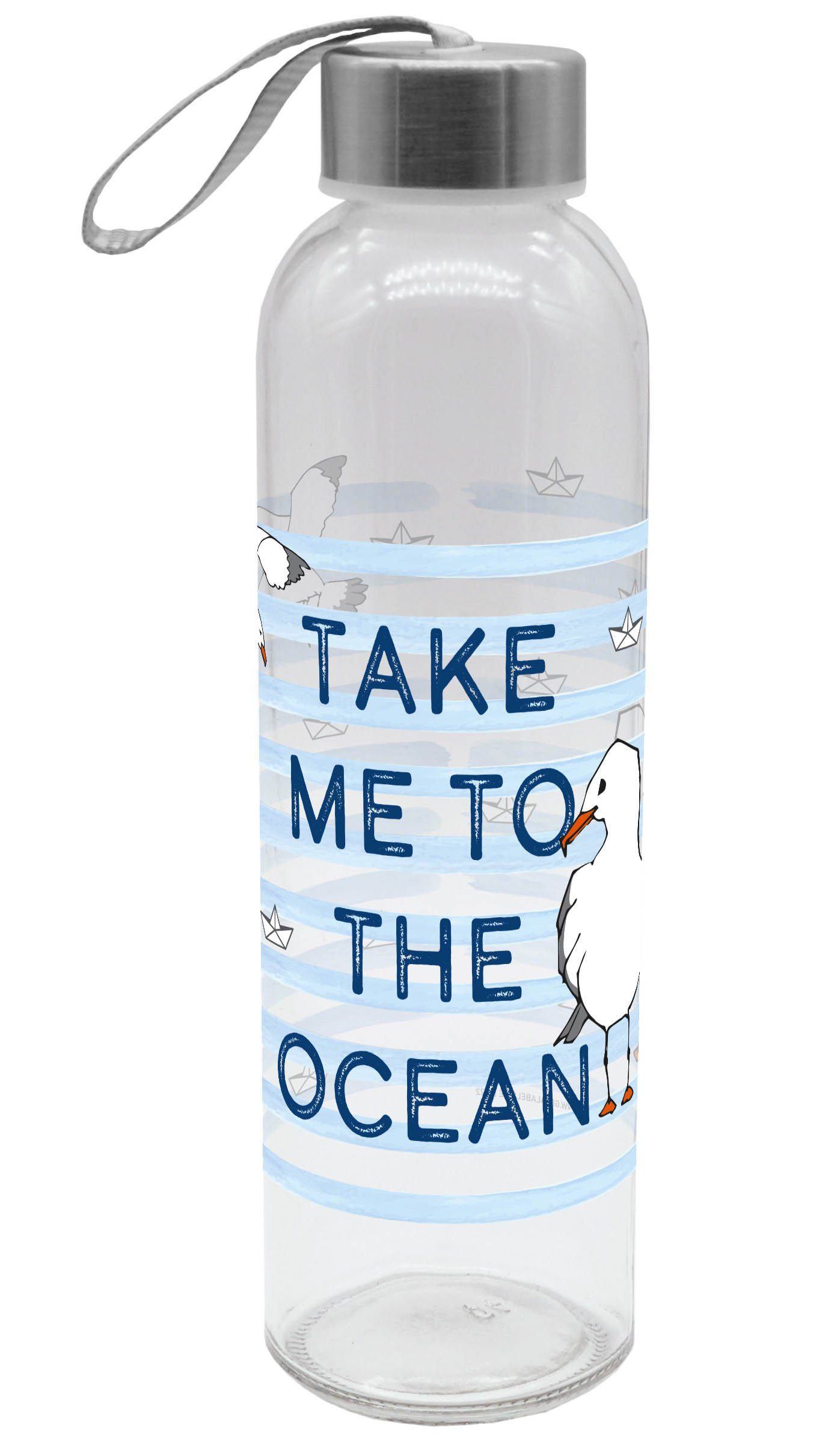 Geda Labels GmbH Trinkflasche Take me to the ocean, Blau, 500 ml, spülmaschinengeeignet