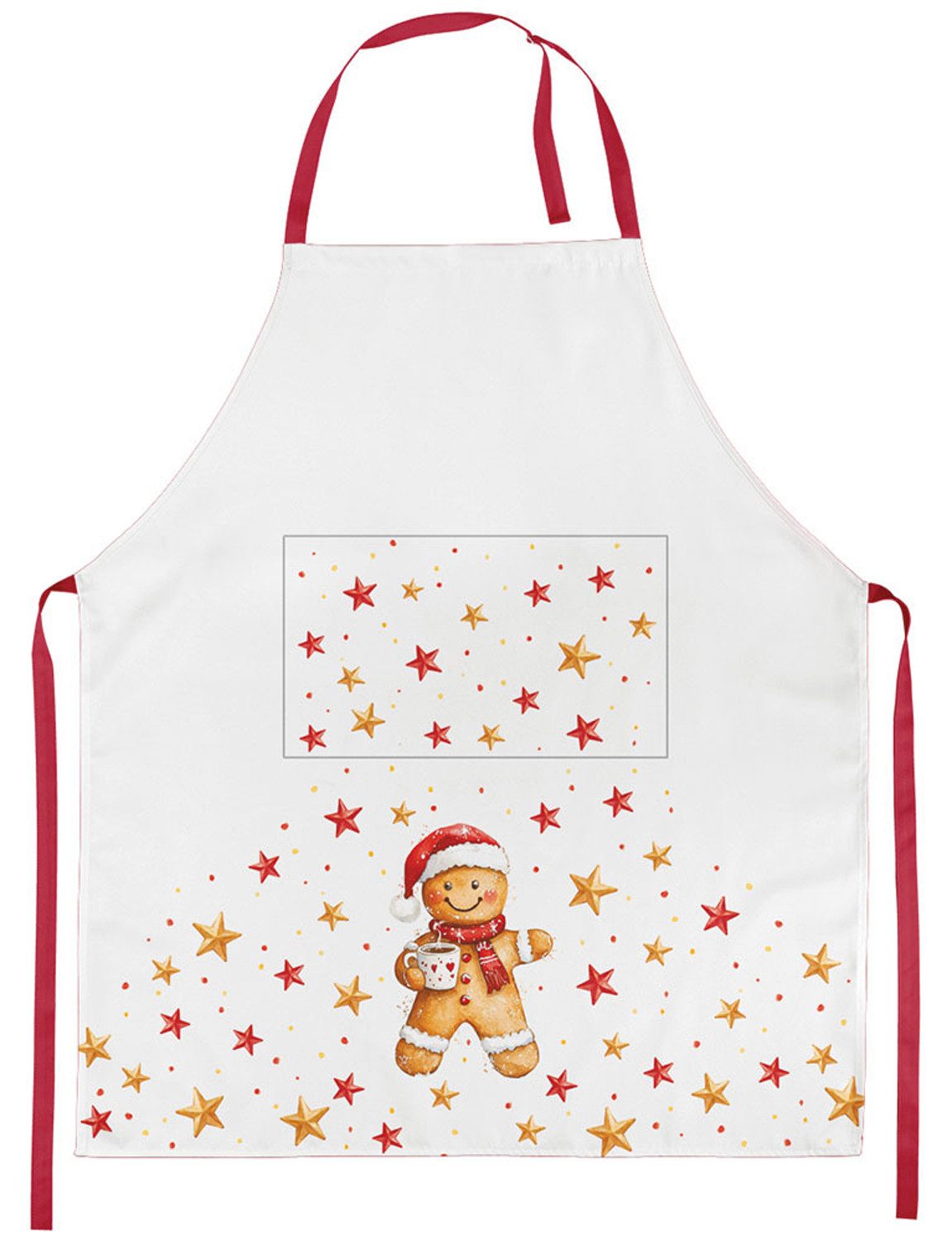 Ambiente® Kochschürze Cocoa and cookie, (1-tlg., 1-teilig), Küchenschürze Nackenband ca.70x85cm Baumwolle