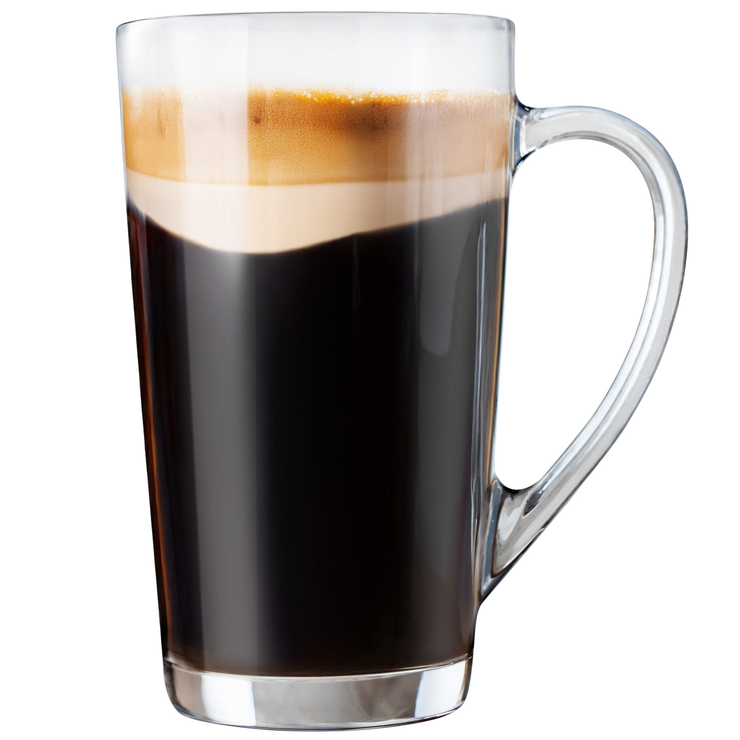 KONZEPT Latte-Macchiato-Tasse Latte Macchiato Gläser Set mit Henkel, Set Kaffeegläser 350 ml, 12-tlg., 6/12-er Set aus transparentem Glas