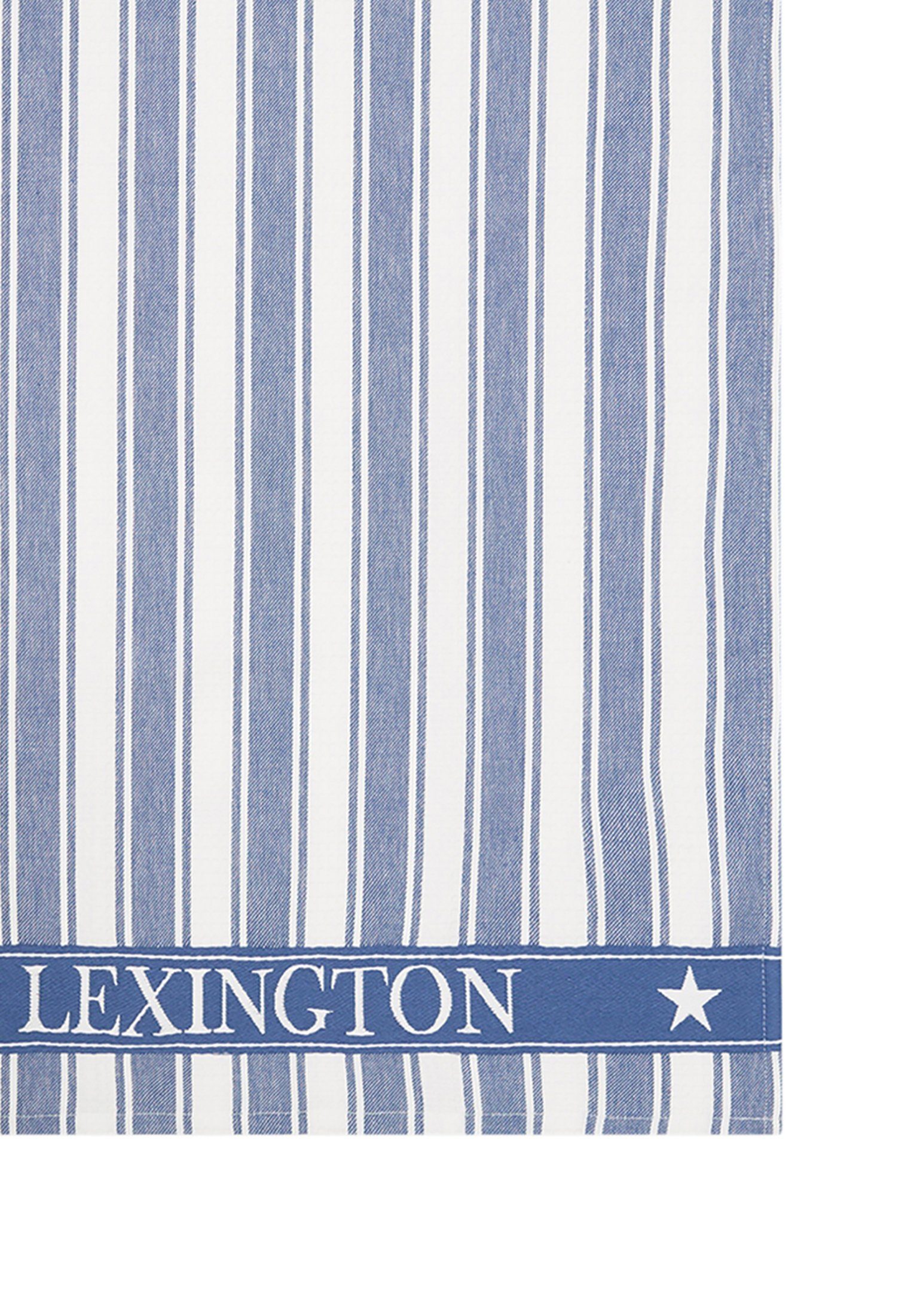 Lexington Geschirrtuch blue/white Cotton Twill Icons Striped Waffle