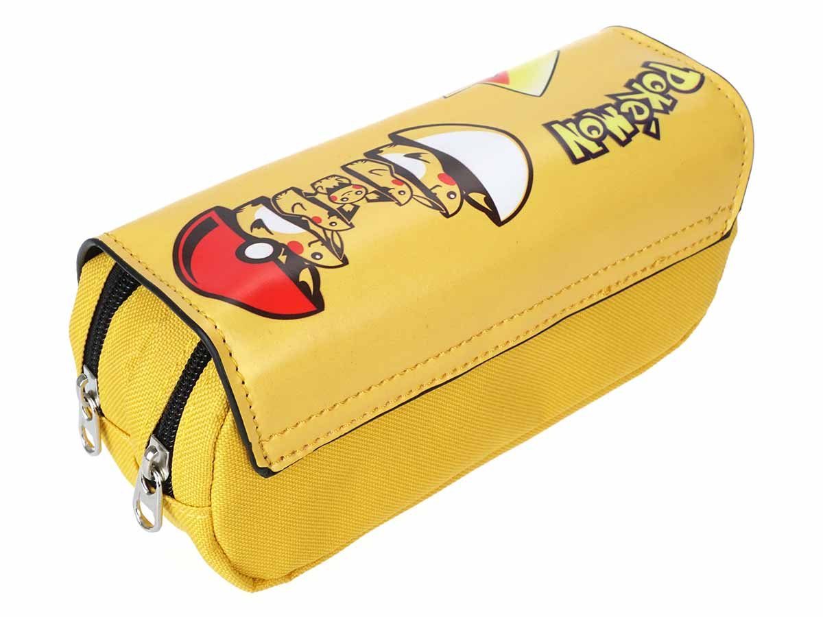 Pikachu Leder Abdeckung, GalaxyCat gelb Federmäppchen Federtasche Große Pokemon Federtasche, mit Federmäppchen PU