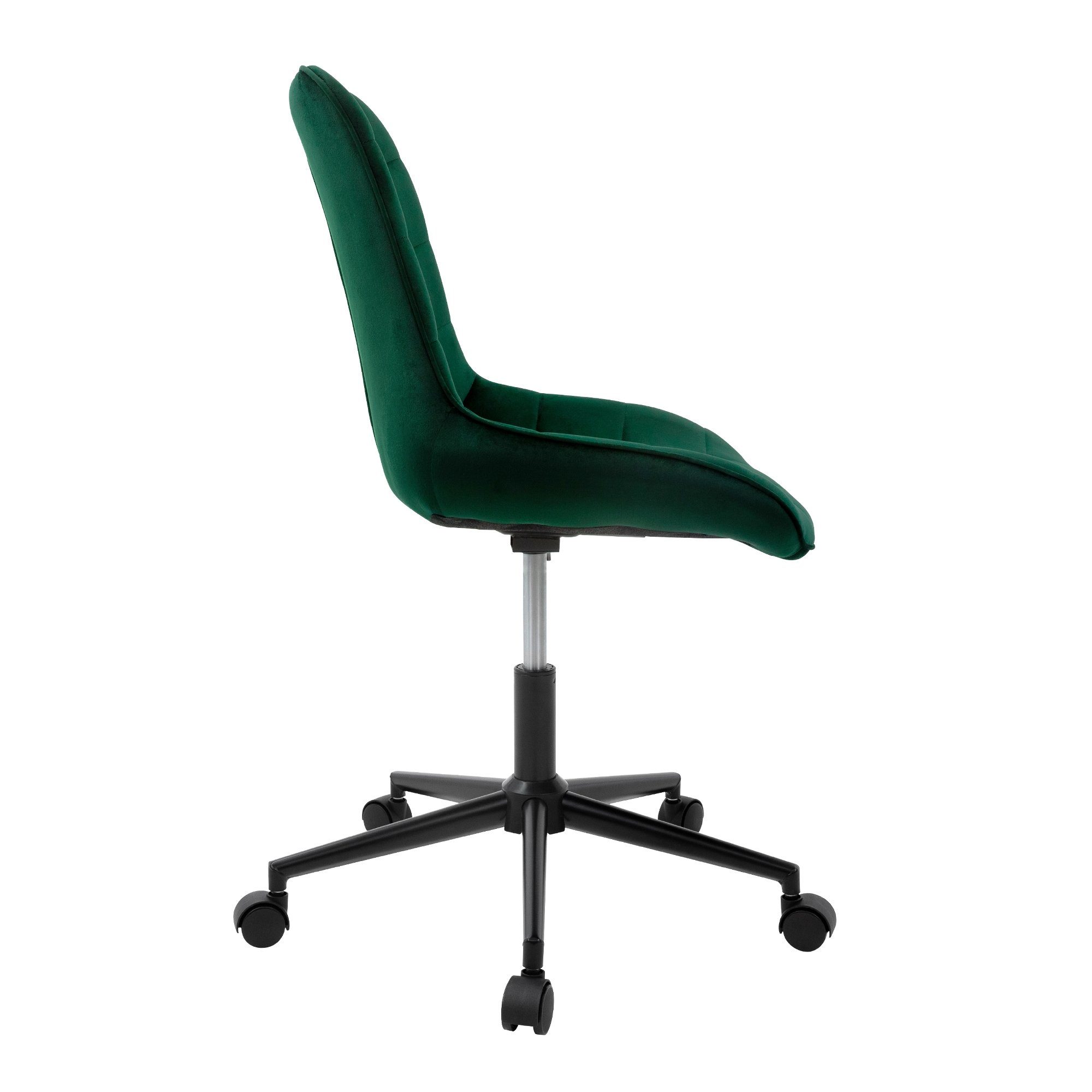 ML-DESIGN Bürostuhl Rollen Samt Schreibtischstuhl Drehstuhl Office 5 360° höhenverstellbar Polsterstuhl Büro, & für Grün aus mit Home Ergonomisch