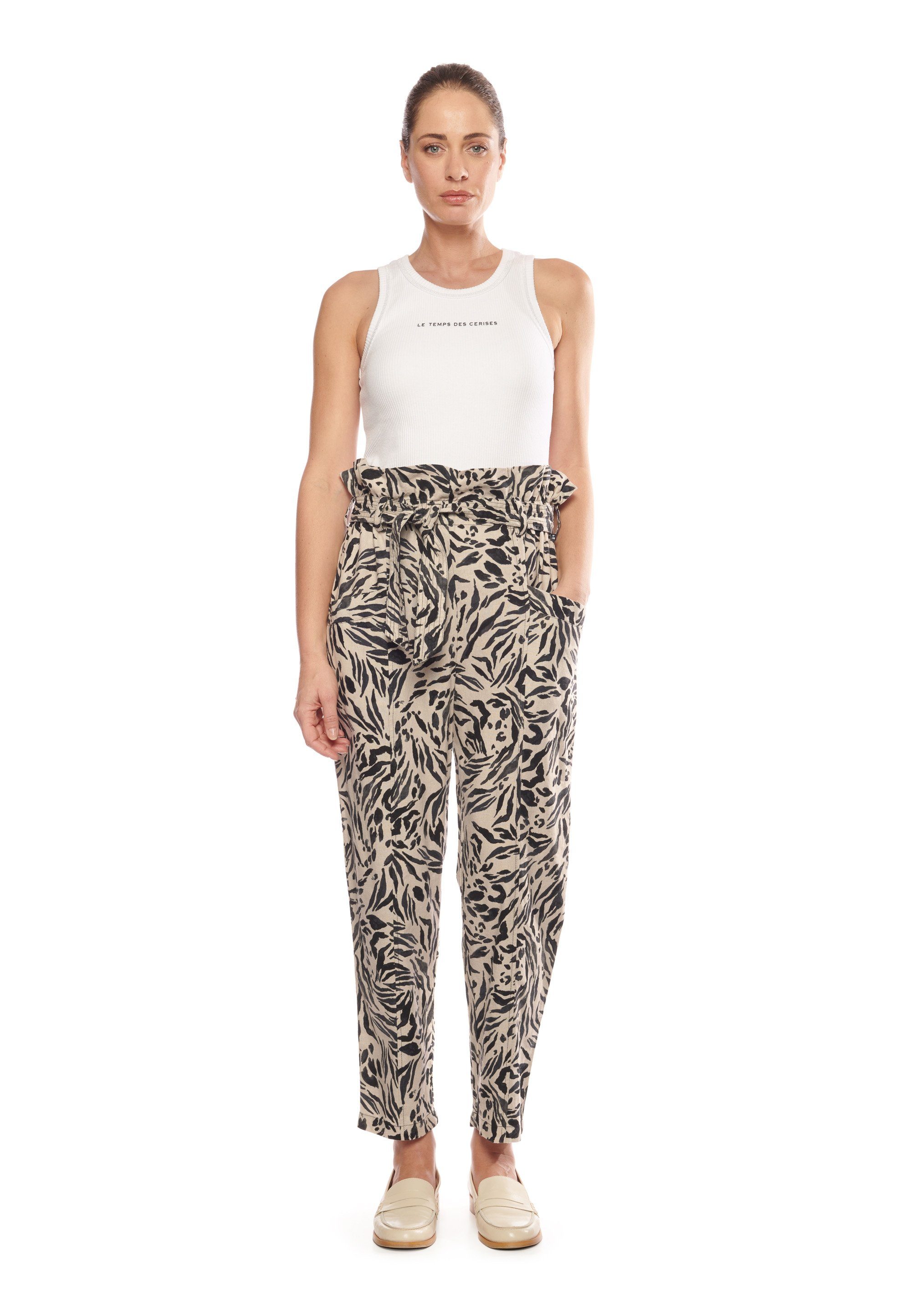 Le Temps Des Cerises Stoffhose SHORT FEMME PAGODE Mit modischer Musterung