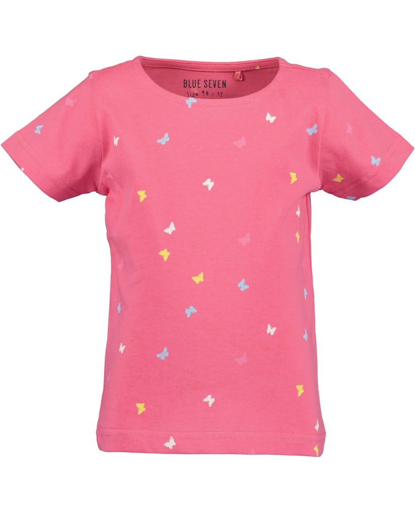 T-Shirt Blue Seven Mädchen T-Shirt Schmetterlinge rosa