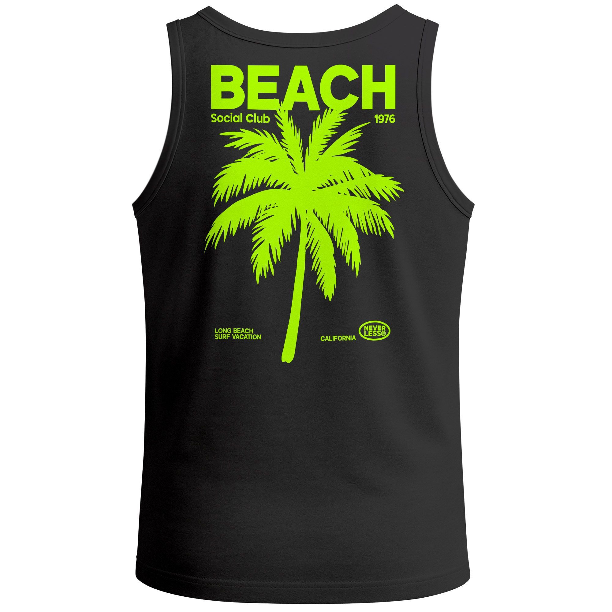 Neverless Tanktop Herren Tank-Top Backprint Beach Social Club Retro Sommer Shirt mit mit Print