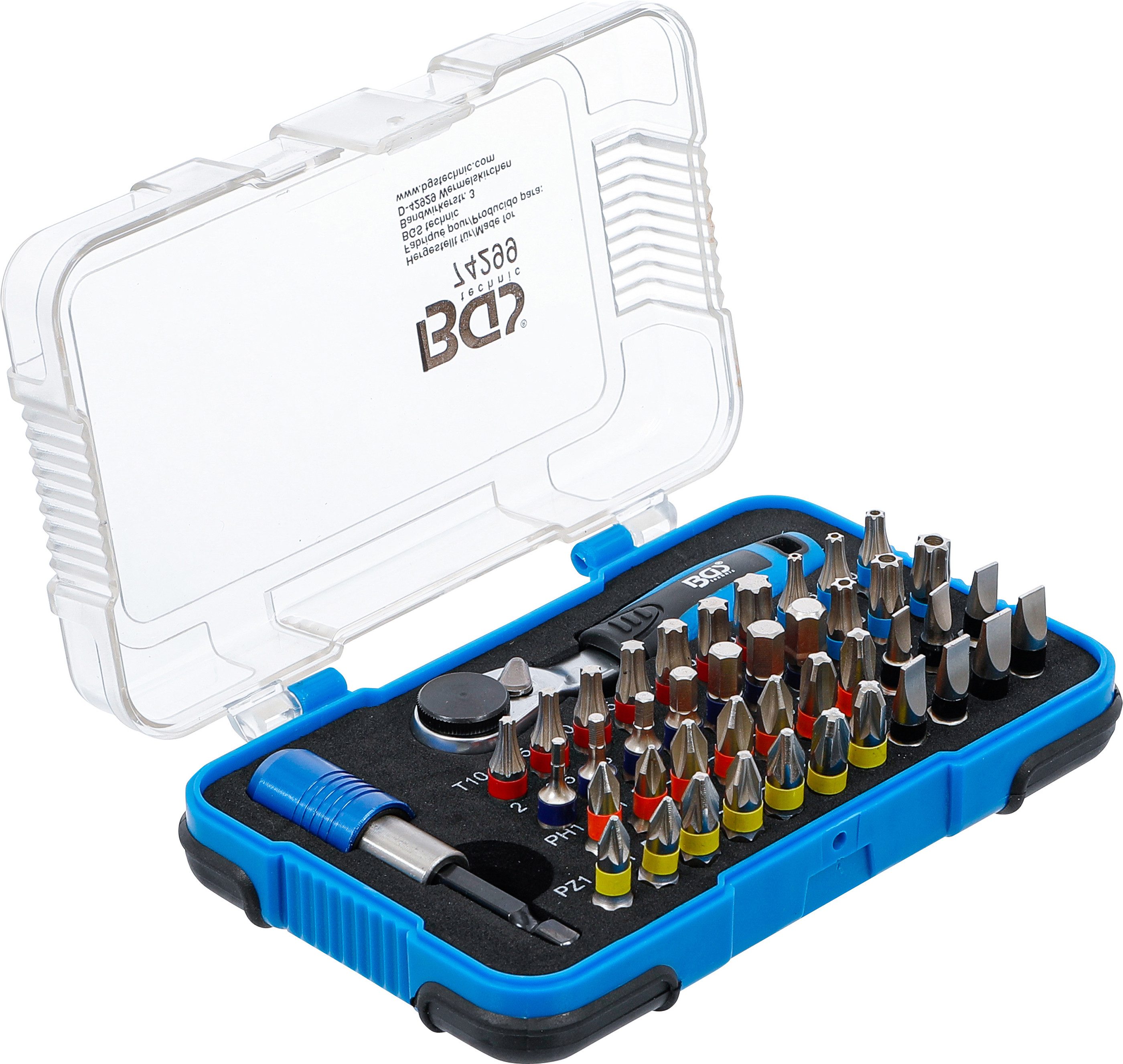 Bit-Set Color-Bit-Satz mit Bit-Knarre, Antrieb 1/4", 43-tlg.