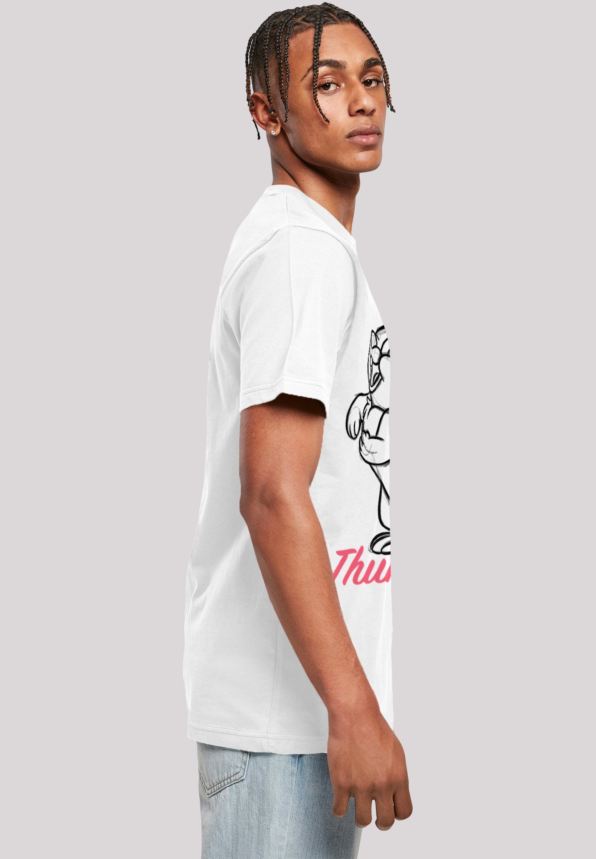 Line F4NT4STIC Bambi Herren,Premium Merch,Regular-Fit,Basic,Bedruckt T-Shirt Disney Zeichnung Klopfer