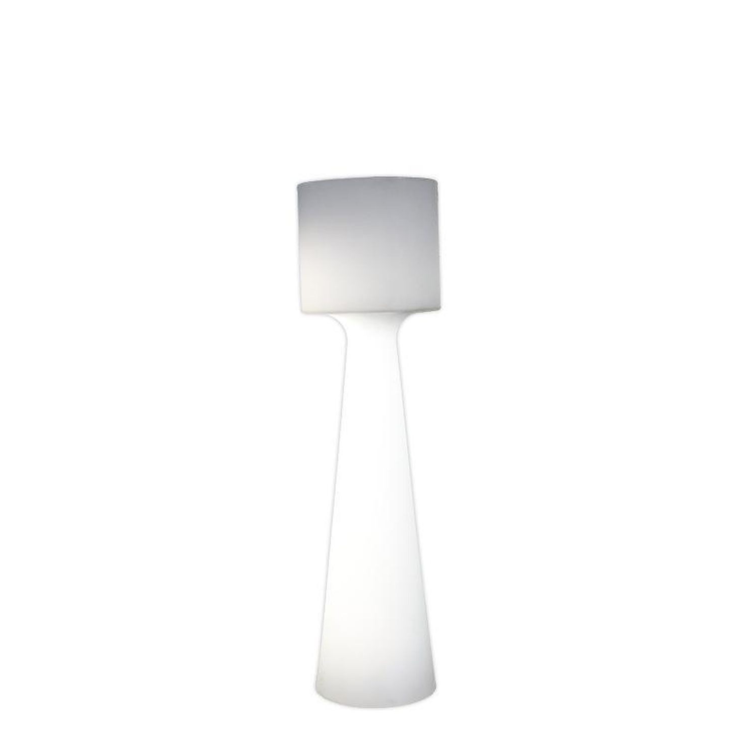 Licht-Erlebnisse Außen-Stehlampe MINATO, Warmweiß, Weiß 140 cm IP65 LED 2700 K 1800 lm mit Stecker Kabel Dekolampe