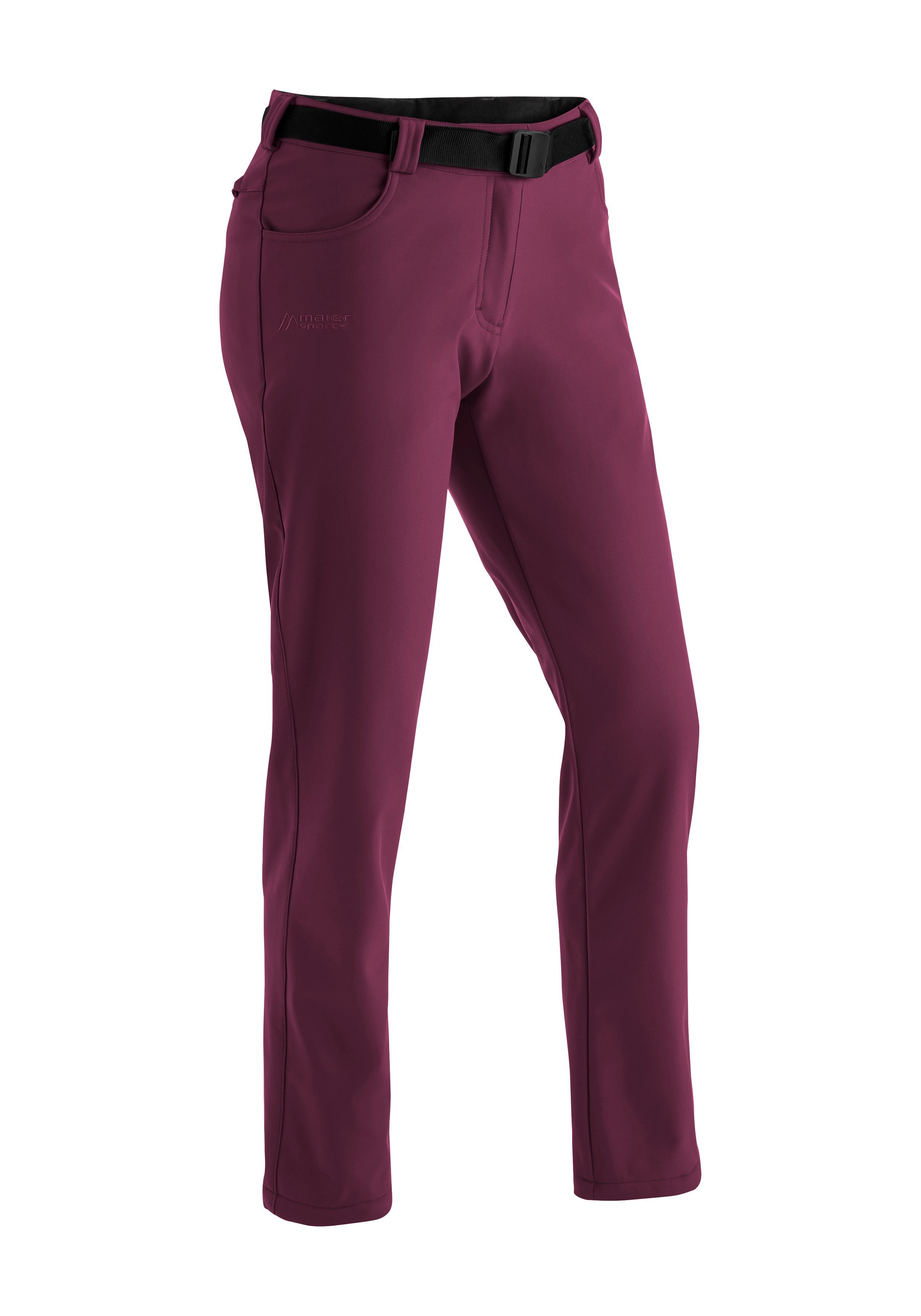 Maier Softshellhose, magenta robuste Warme, elastisch W Perlit Funktionshose Sports